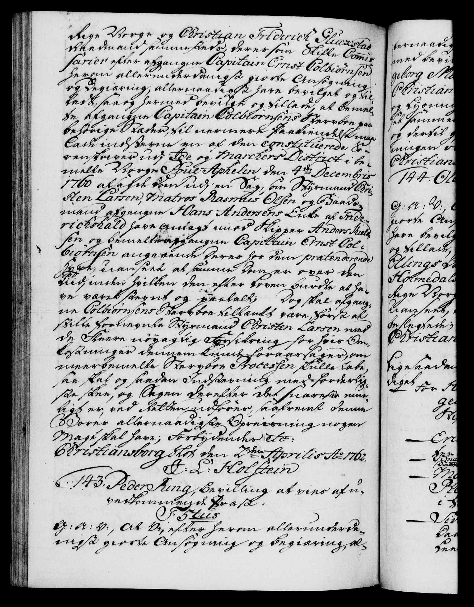 Danske Kanselli 1572-1799, AV/RA-EA-3023/F/Fc/Fca/Fcaa/L0041: Norske registre, 1760-1762, p. 692b