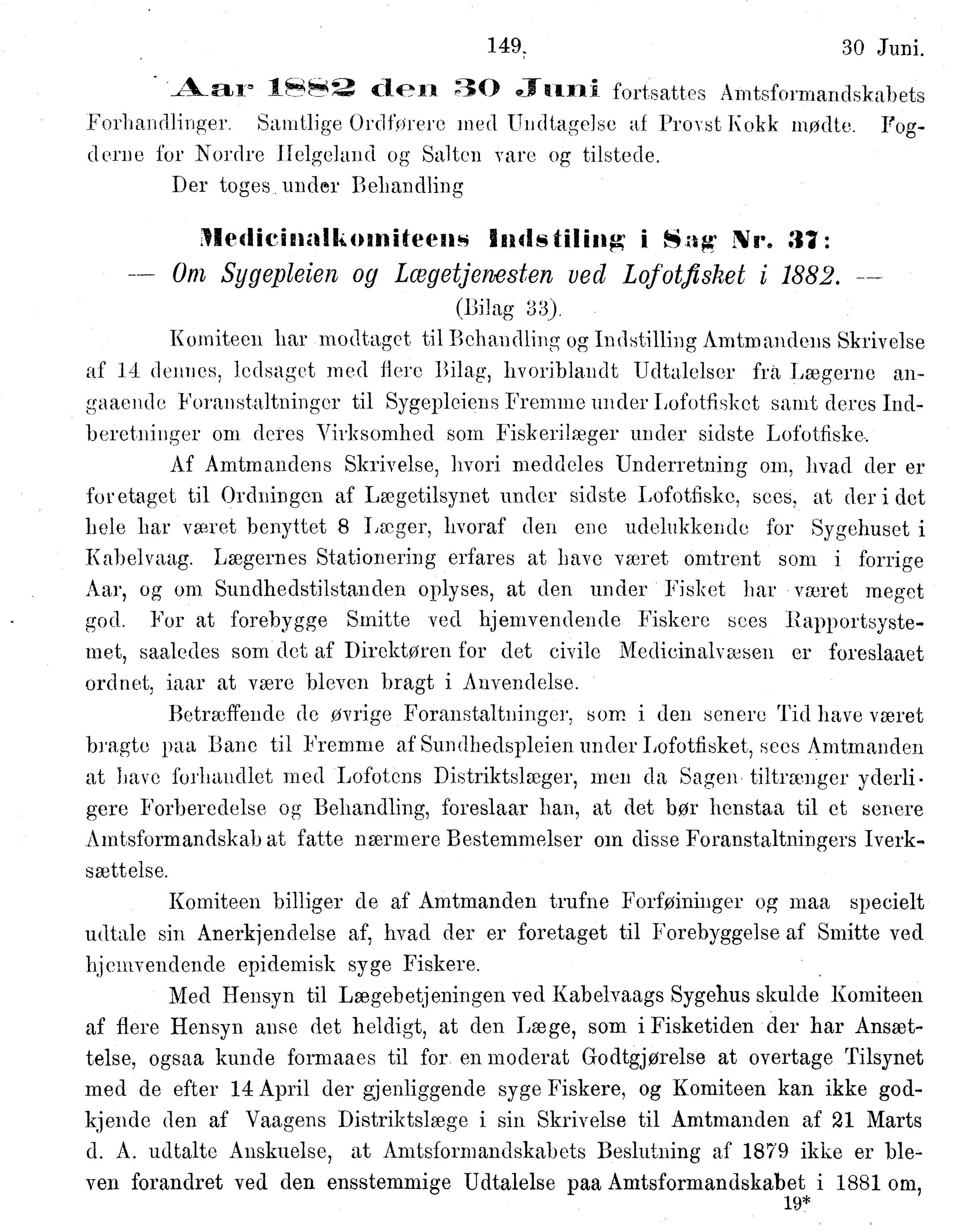 Nordland Fylkeskommune. Fylkestinget, AIN/NFK-17/176/A/Ac/L0014: Fylkestingsforhandlinger 1881-1885, 1881-1885, p. 149