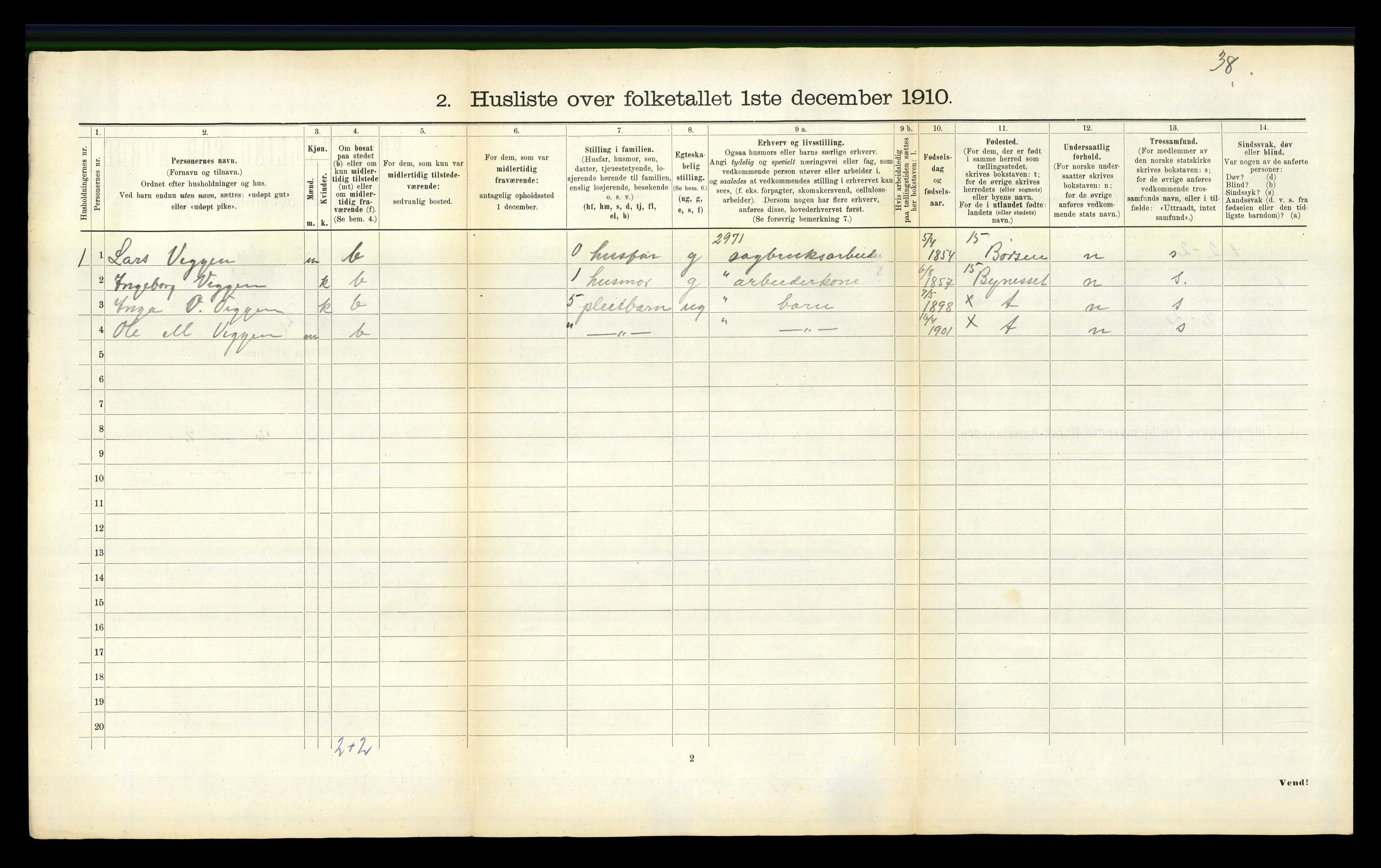 RA, 1910 census for Geitastrand, 1910, p. 31