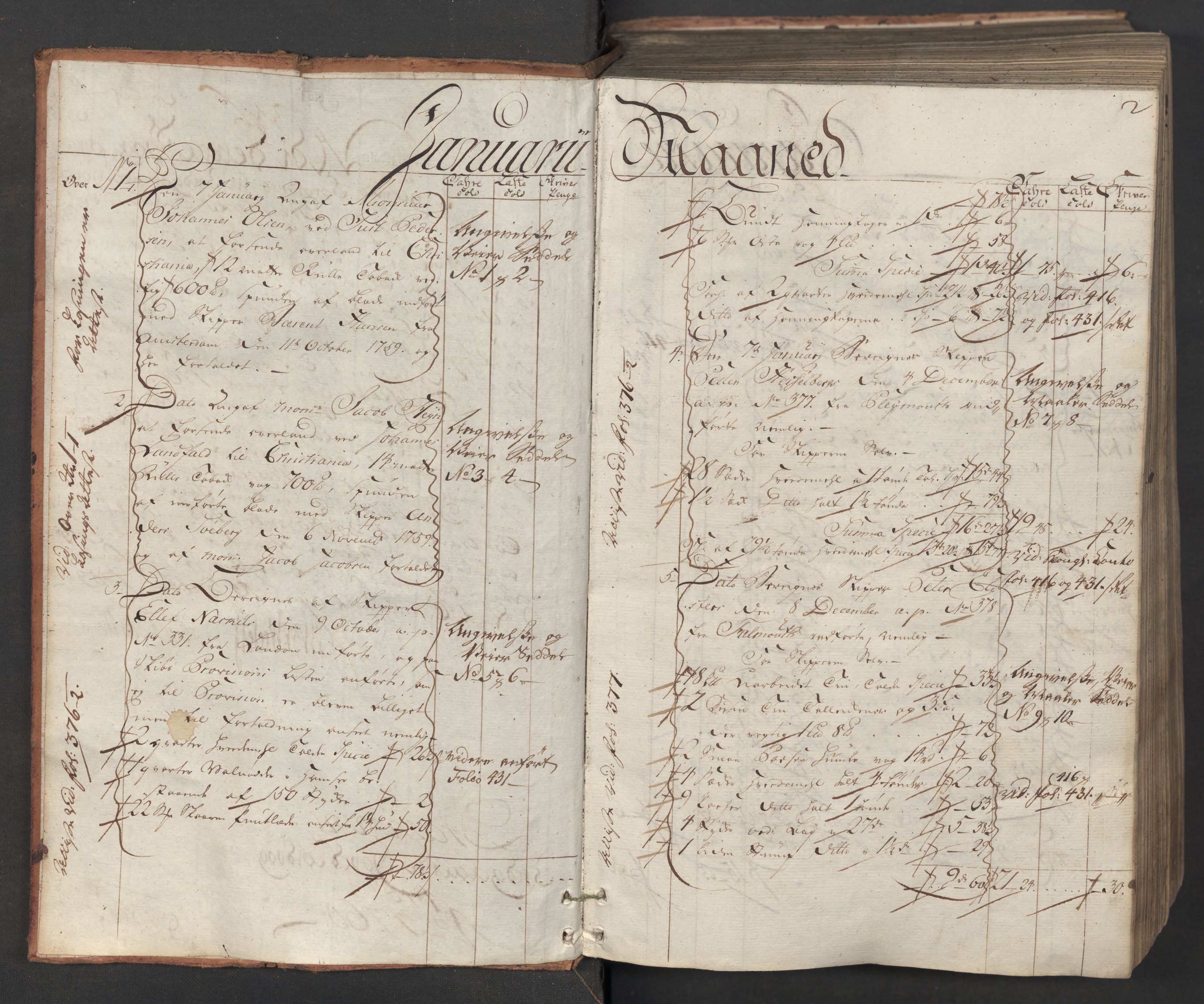 Generaltollkammeret, tollregnskaper, AV/RA-EA-5490/R08/L0046/0001: Tollregnskaper Drammen / Inngående hovedtollbok, 1760