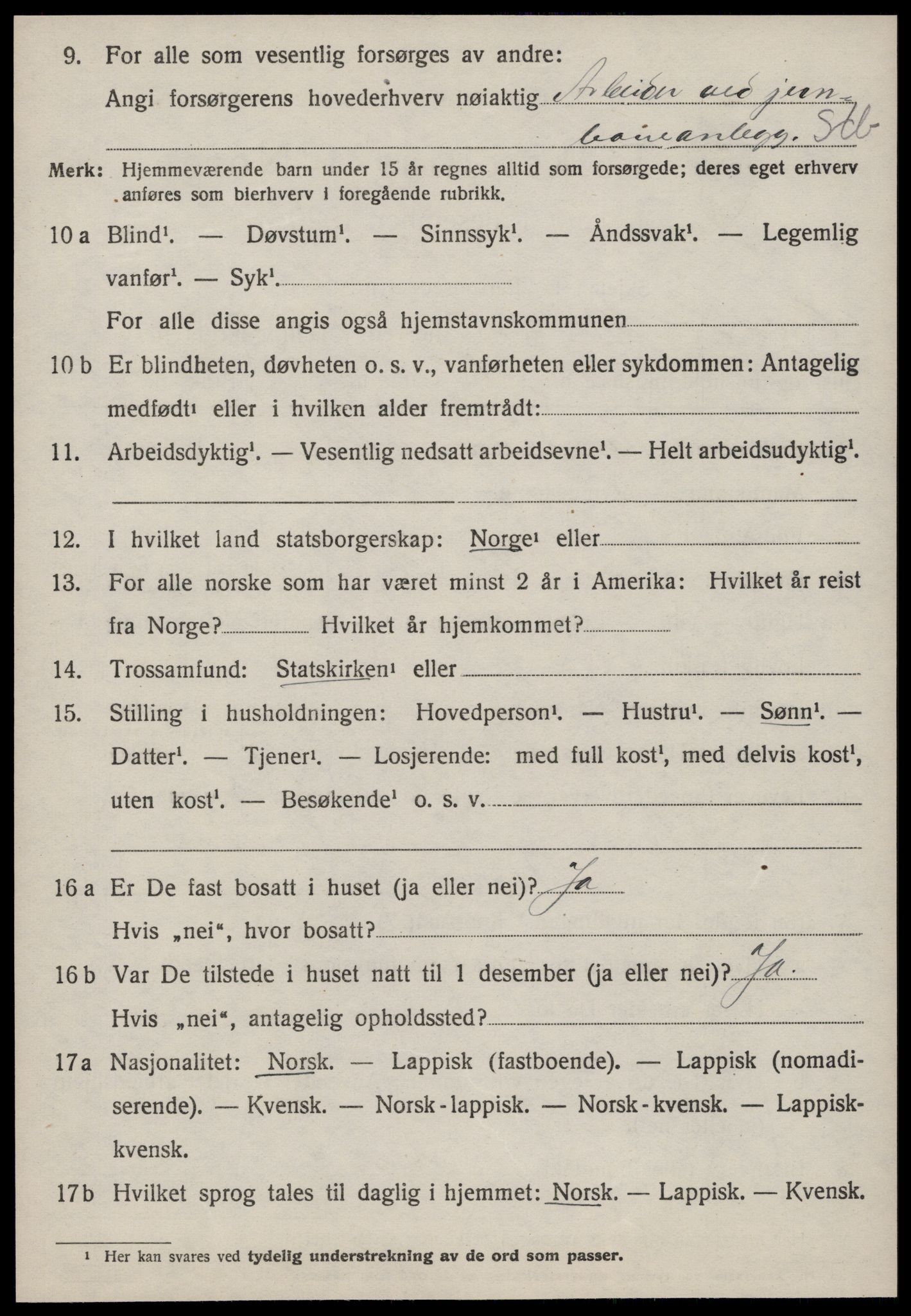 SAT, 1920 census for Oppdal, 1920, p. 5314