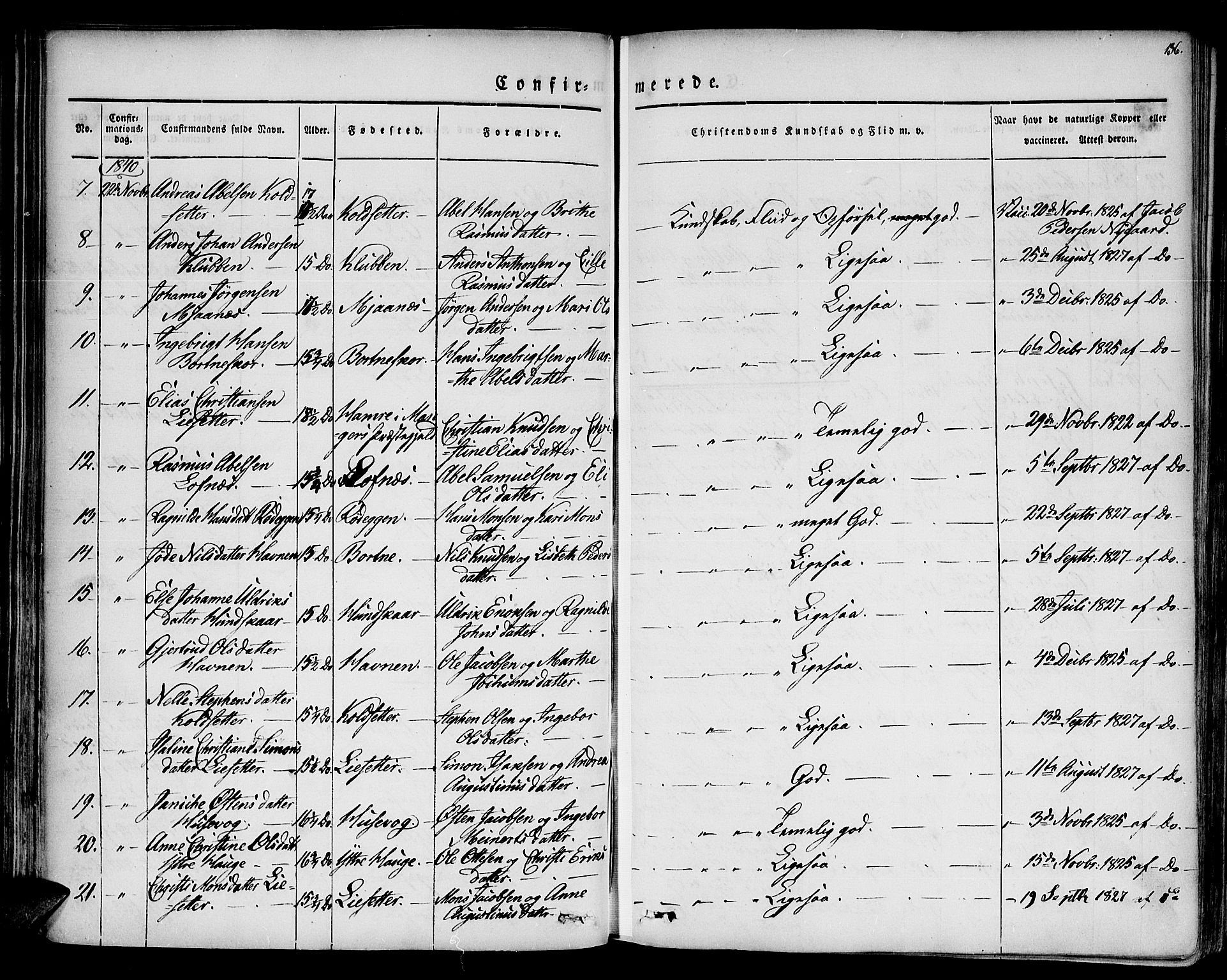 Davik sokneprestembete, AV/SAB-A-79701/H/Haa/Haaa/L0004: Parish register (official) no. A 4, 1830-1849, p. 136