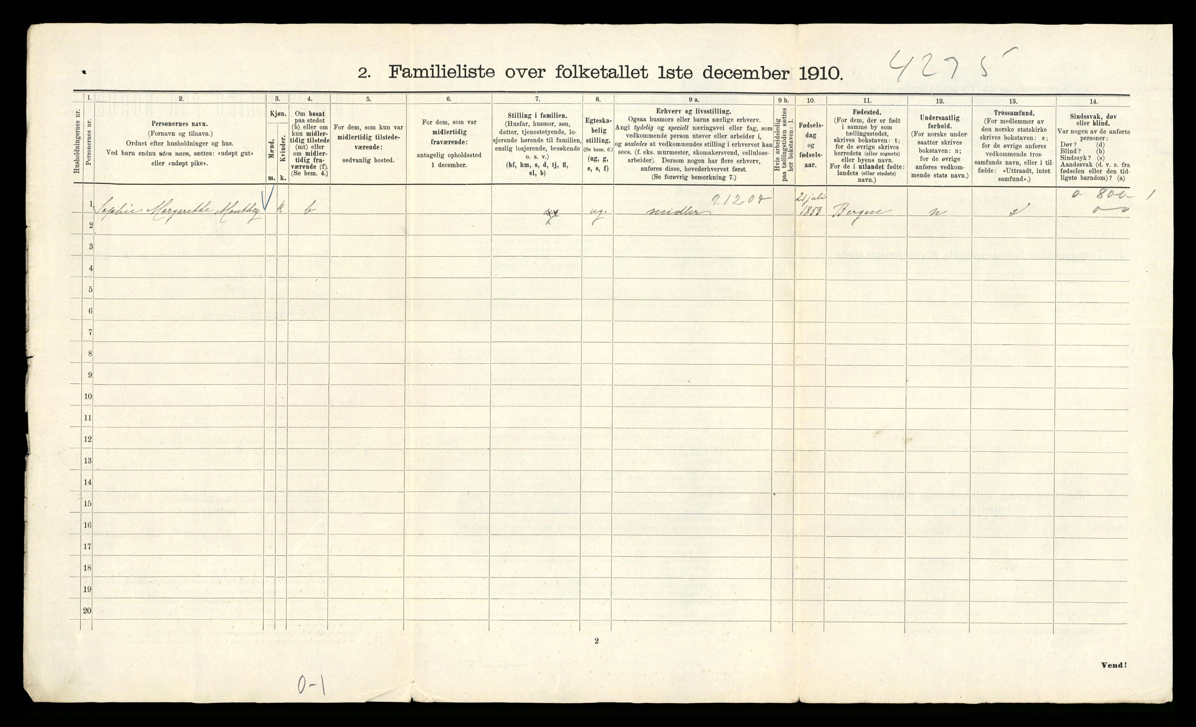 RA, 1910 census for Kristiania, 1910, p. 80860