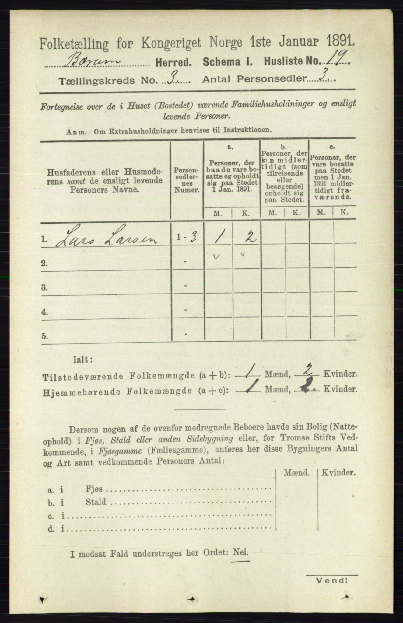 RA, 1891 census for 0219 Bærum, 1891, p. 1920