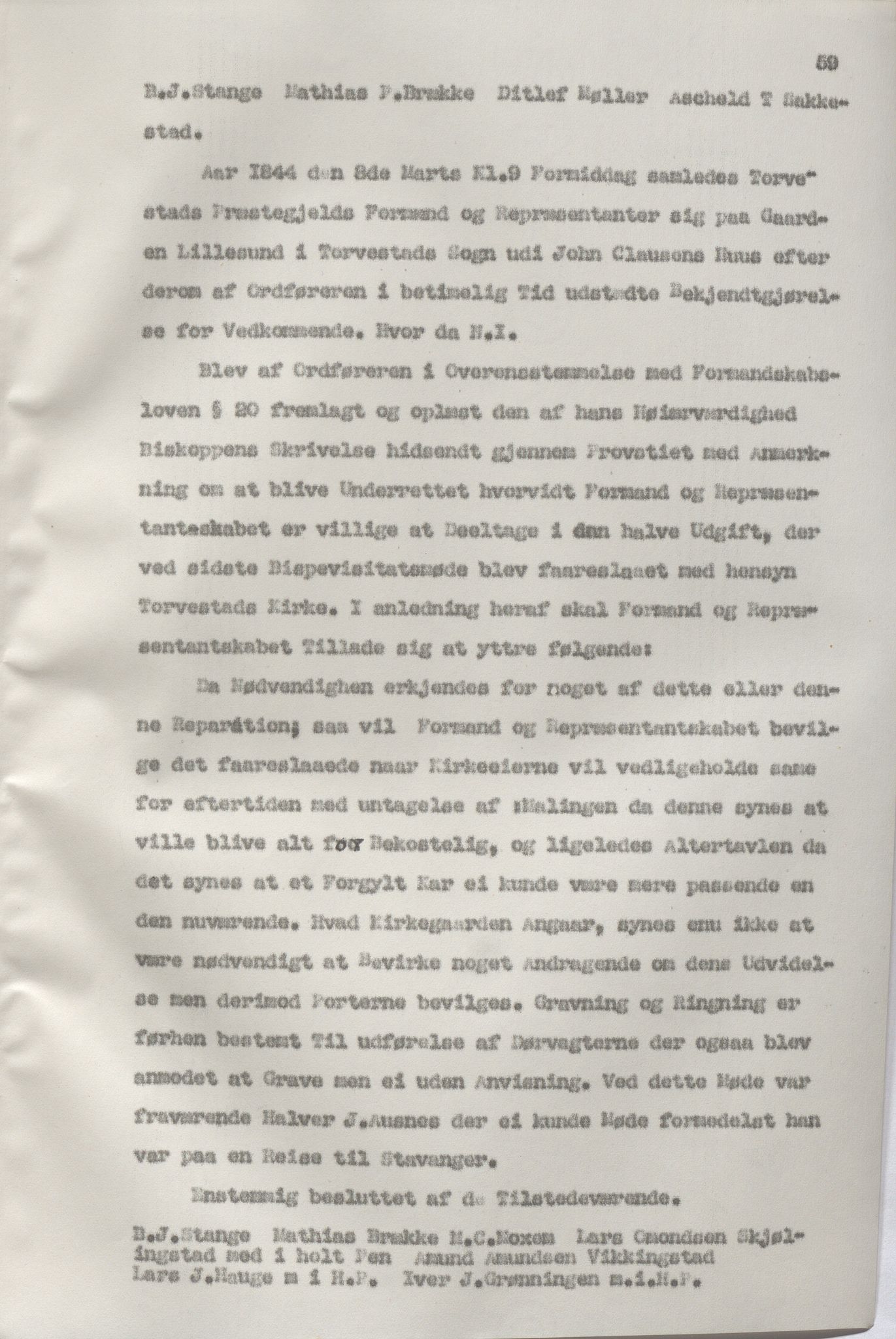 Torvastad kommune - Formannskapet, IKAR/K-101331/A/L0002: Avskrift av forhandlingsprotokoll, 1837-1855, p. 59