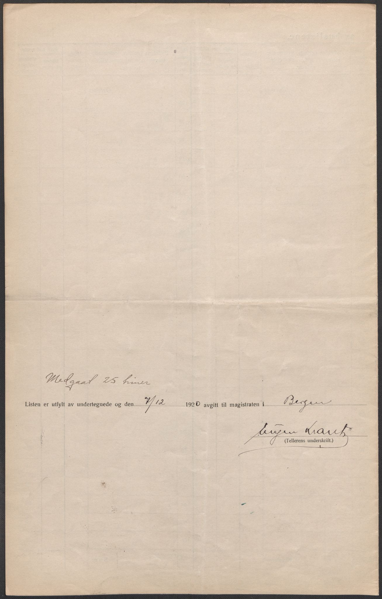 SAB, 1920 census for Bergen, 1920, p. 149