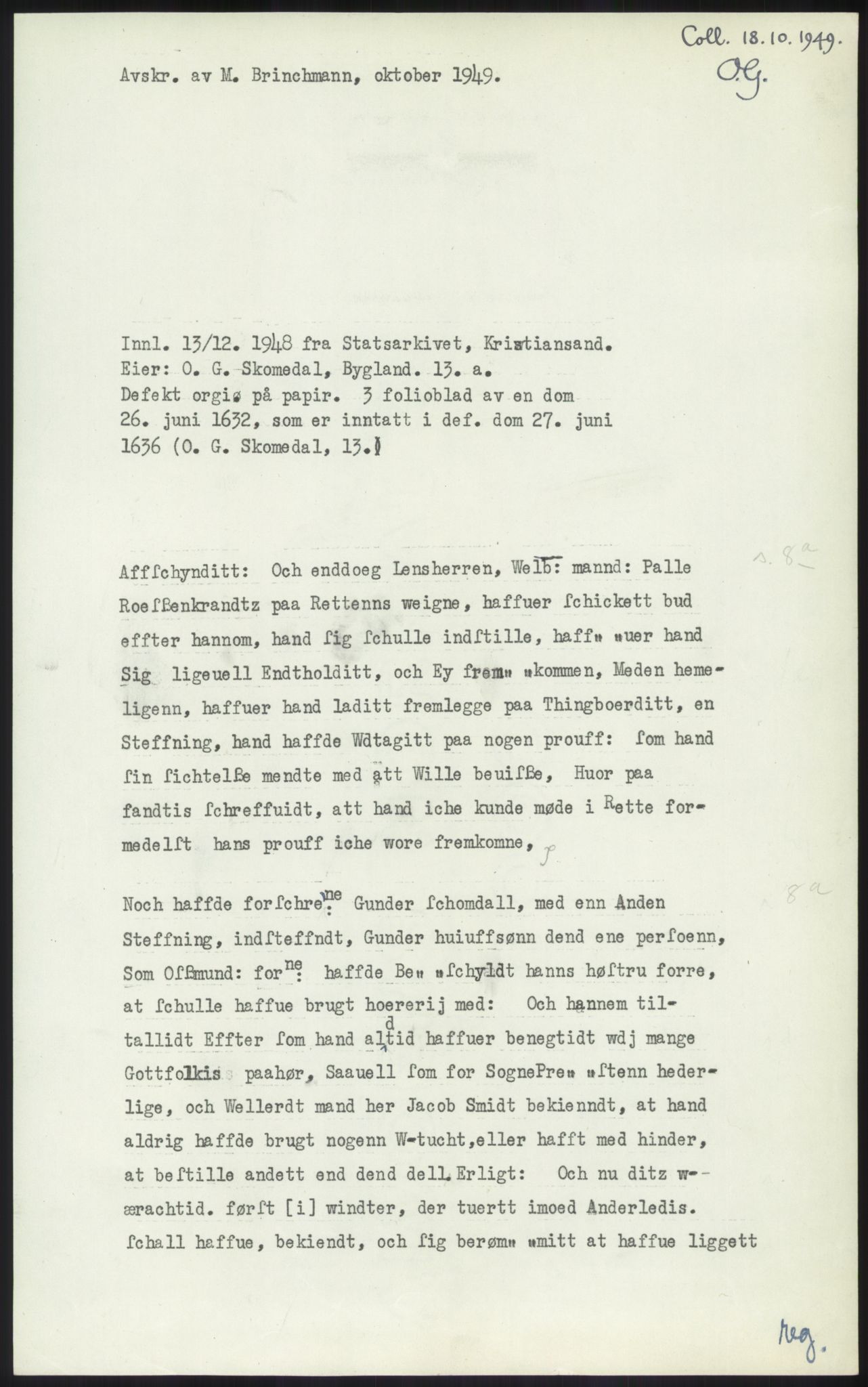 Samlinger til kildeutgivelse, Diplomavskriftsamlingen, AV/RA-EA-4053/H/Ha, p. 788