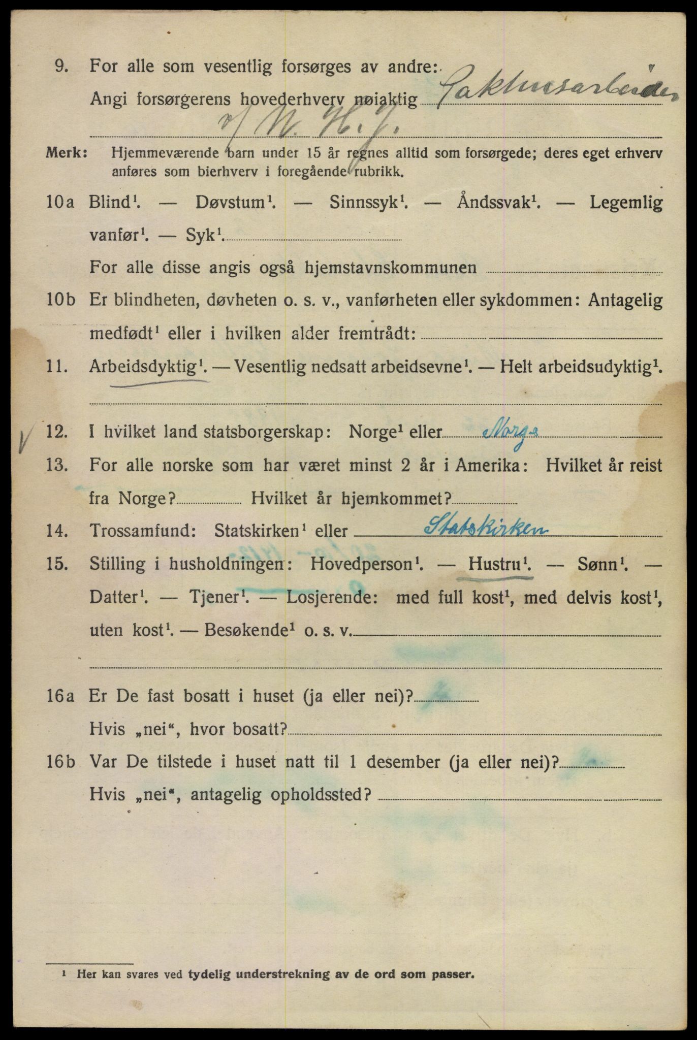 SAO, 1920 census for Kristiania, 1920, p. 657804