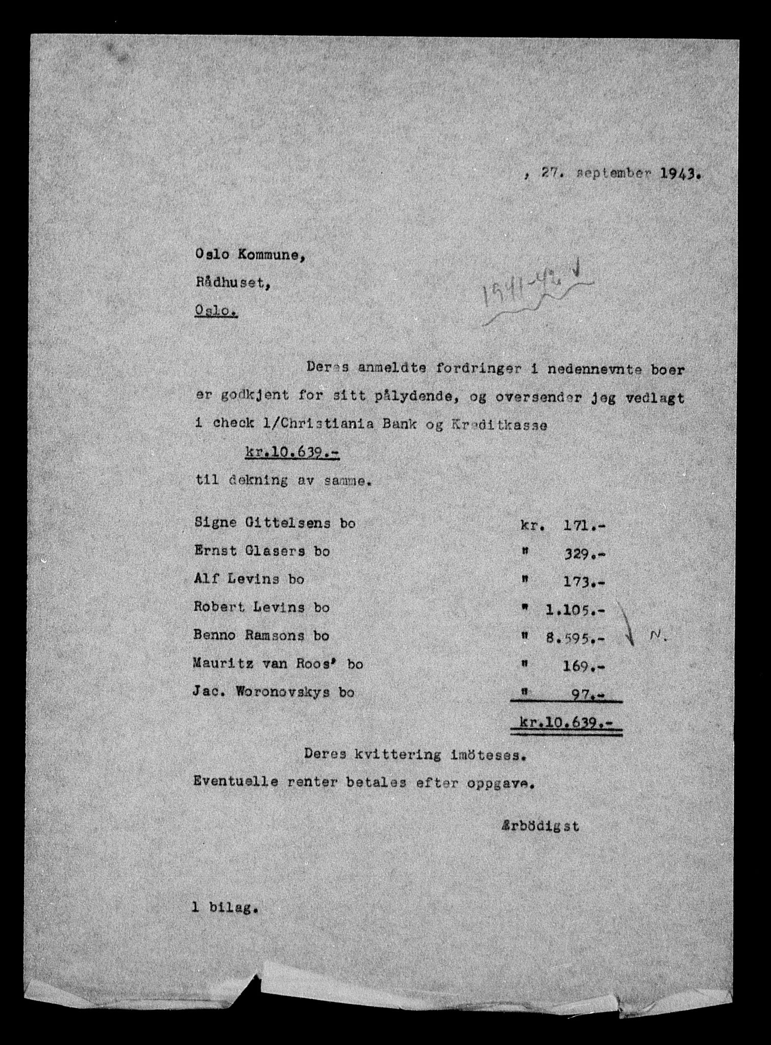 Justisdepartementet, Tilbakeføringskontoret for inndratte formuer, AV/RA-S-1564/H/Hc/Hcc/L0971: --, 1945-1947, p. 591