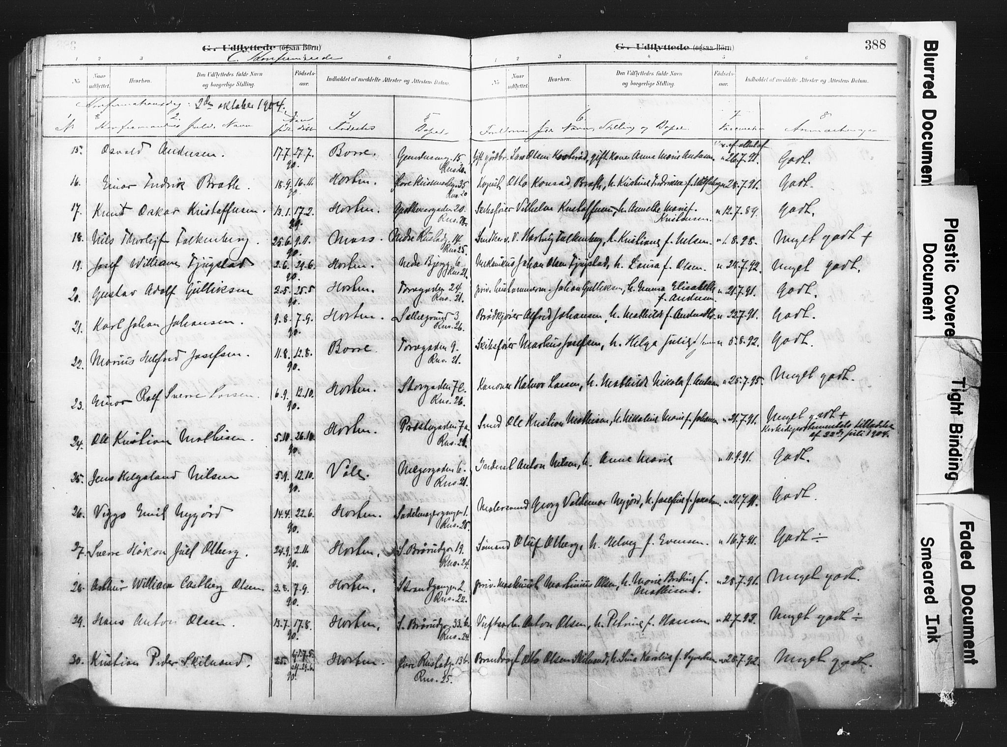 Horten kirkebøker, AV/SAKO-A-348/F/Fa/L0005: Parish register (official) no. 5, 1896-1904, p. 388