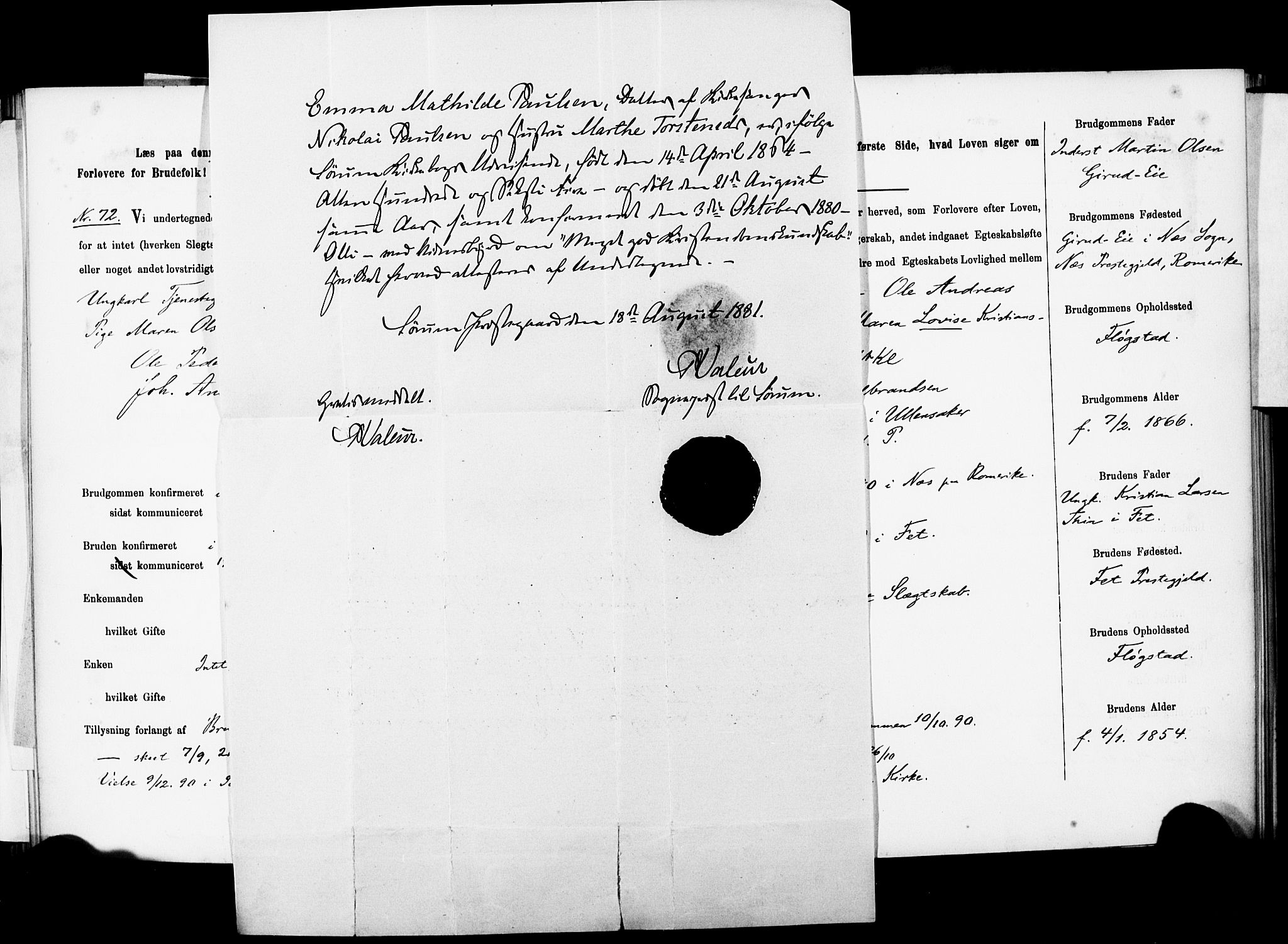 Sørum prestekontor Kirkebøker, AV/SAO-A-10303/H/Ha/L0001: Banns register no. 1, 1887-1890