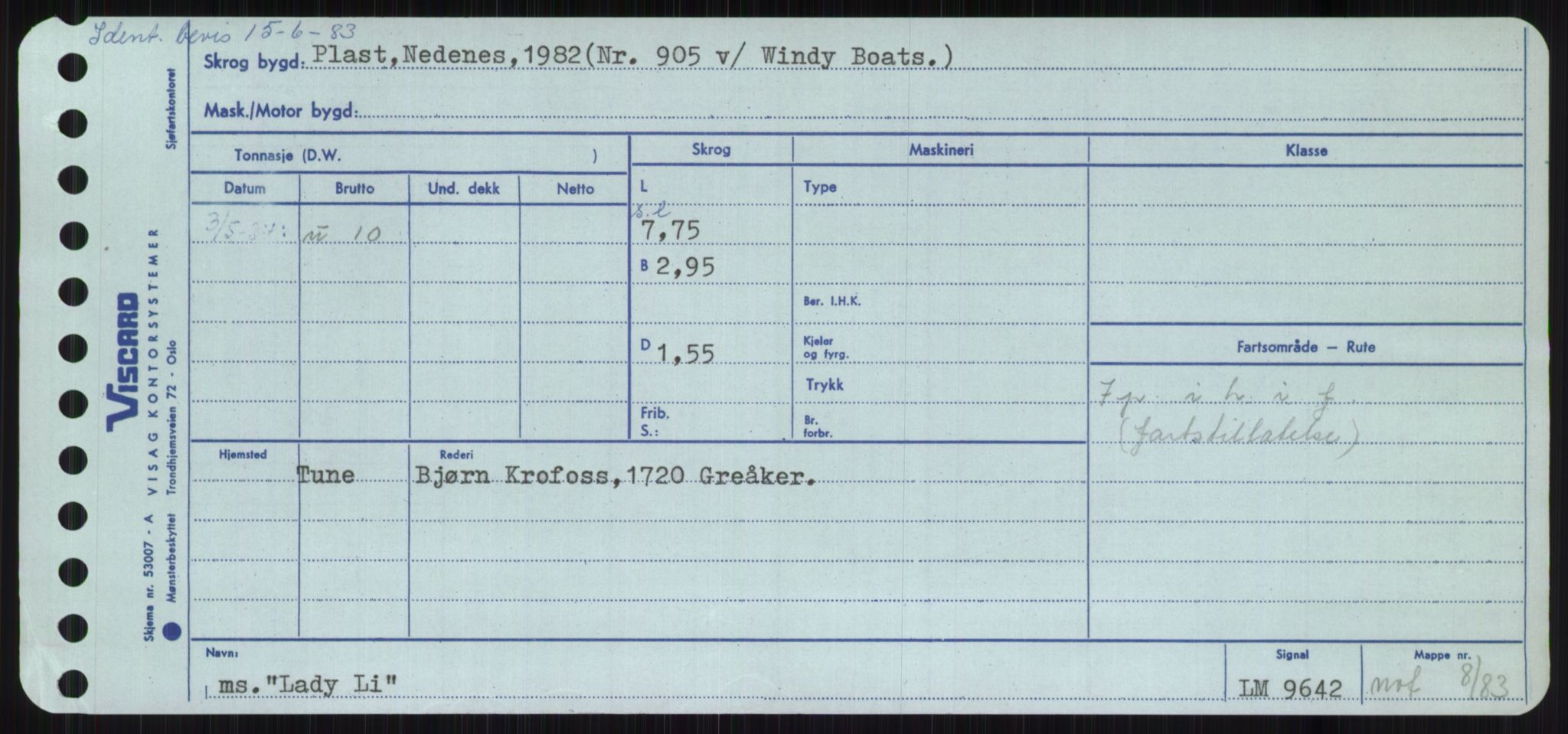 Sjøfartsdirektoratet med forløpere, Skipsmålingen, AV/RA-S-1627/H/Ha/L0003/0002: Fartøy, Hilm-Mar / Fartøy, Kom-Mar, p. 245