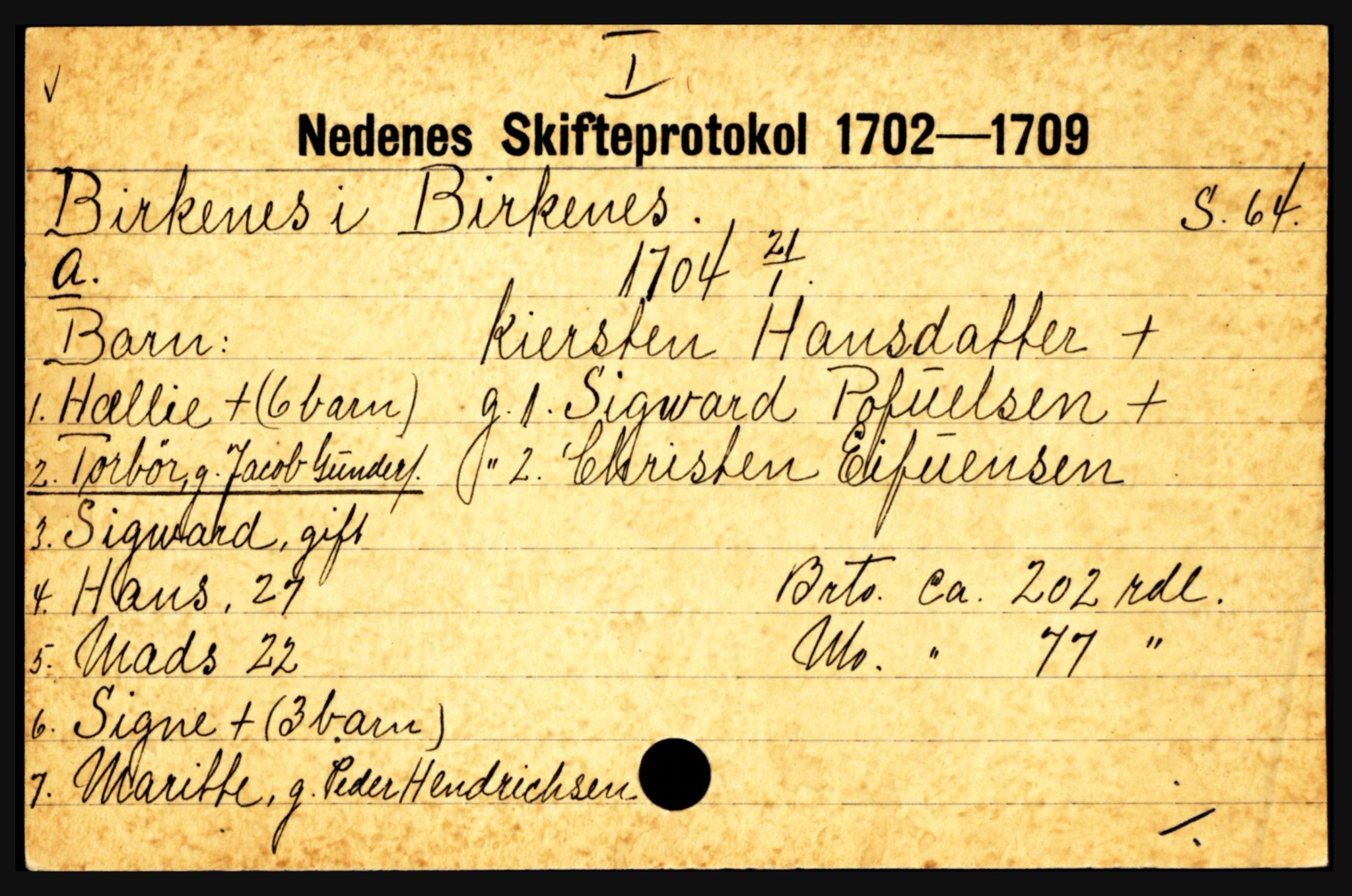 Nedenes sorenskriveri før 1824, AV/SAK-1221-0007/H, p. 2615