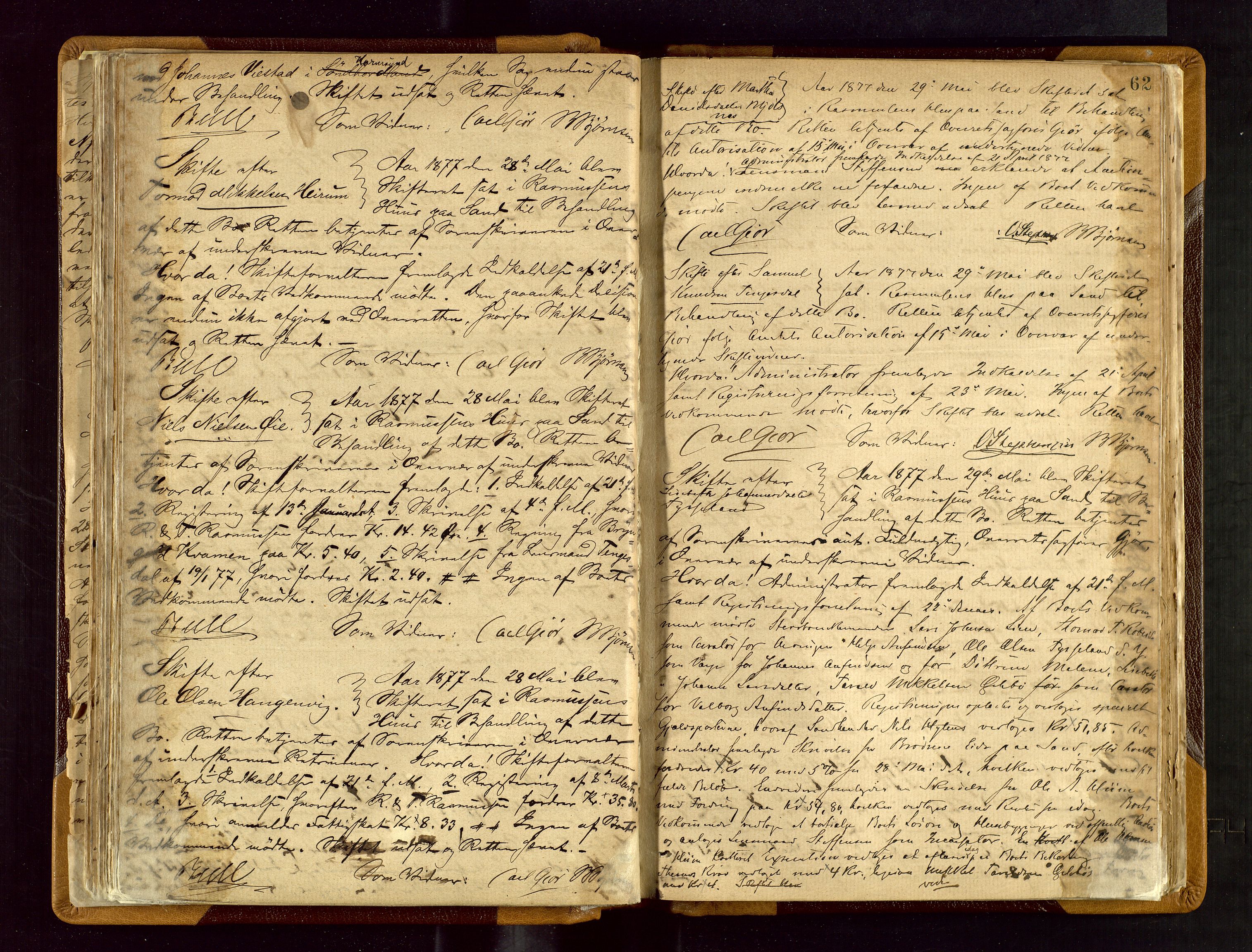 Ryfylke tingrett, AV/SAST-A-100055/001/IV/IVF/L0003: Skifteforhandlingsprotokoll A 3, 1874-1881, p. 62
