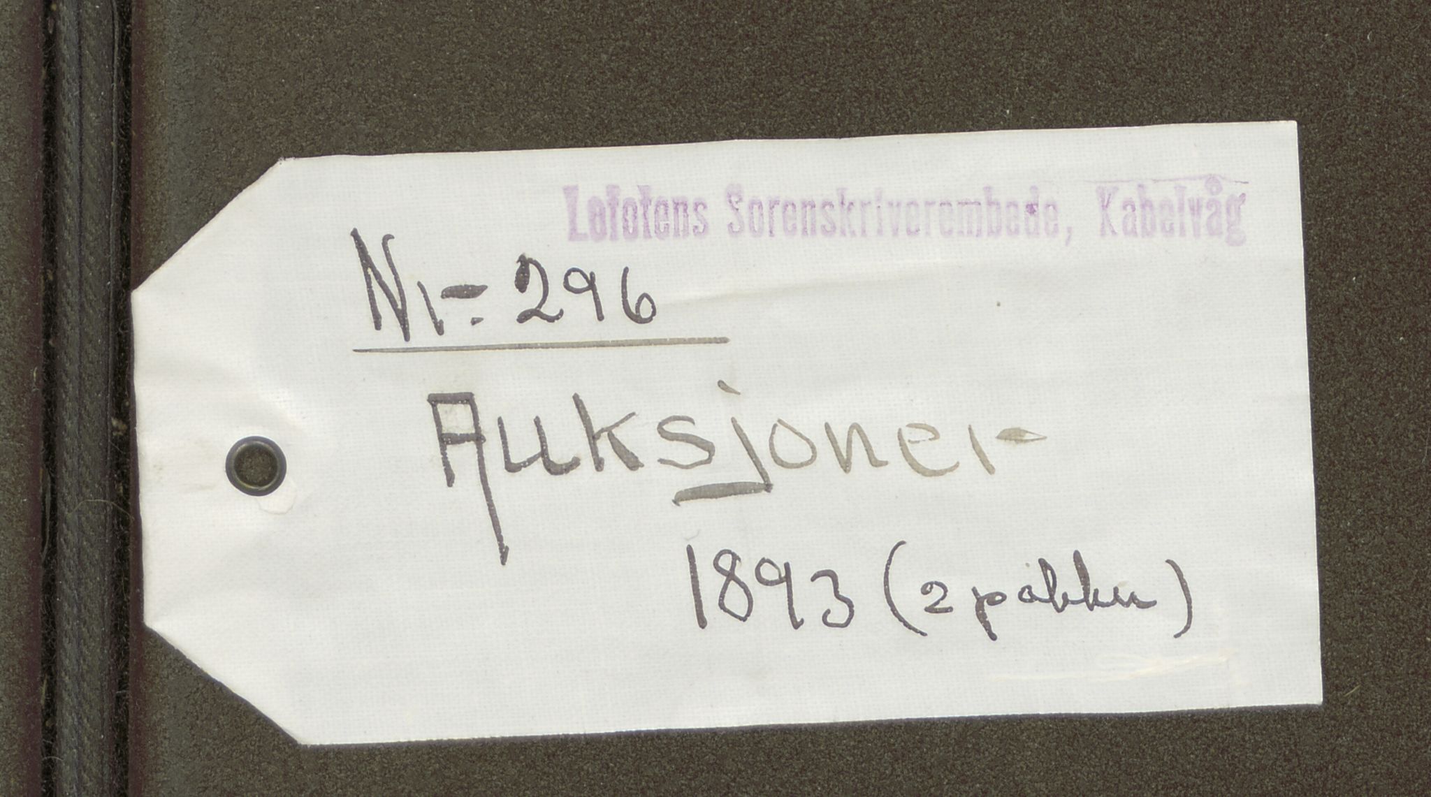 Lofoten sorenskriveri, AV/SAT-A-0017/1/5/5B/L0012: Auksjonsdokumenter, 1893, p. 2