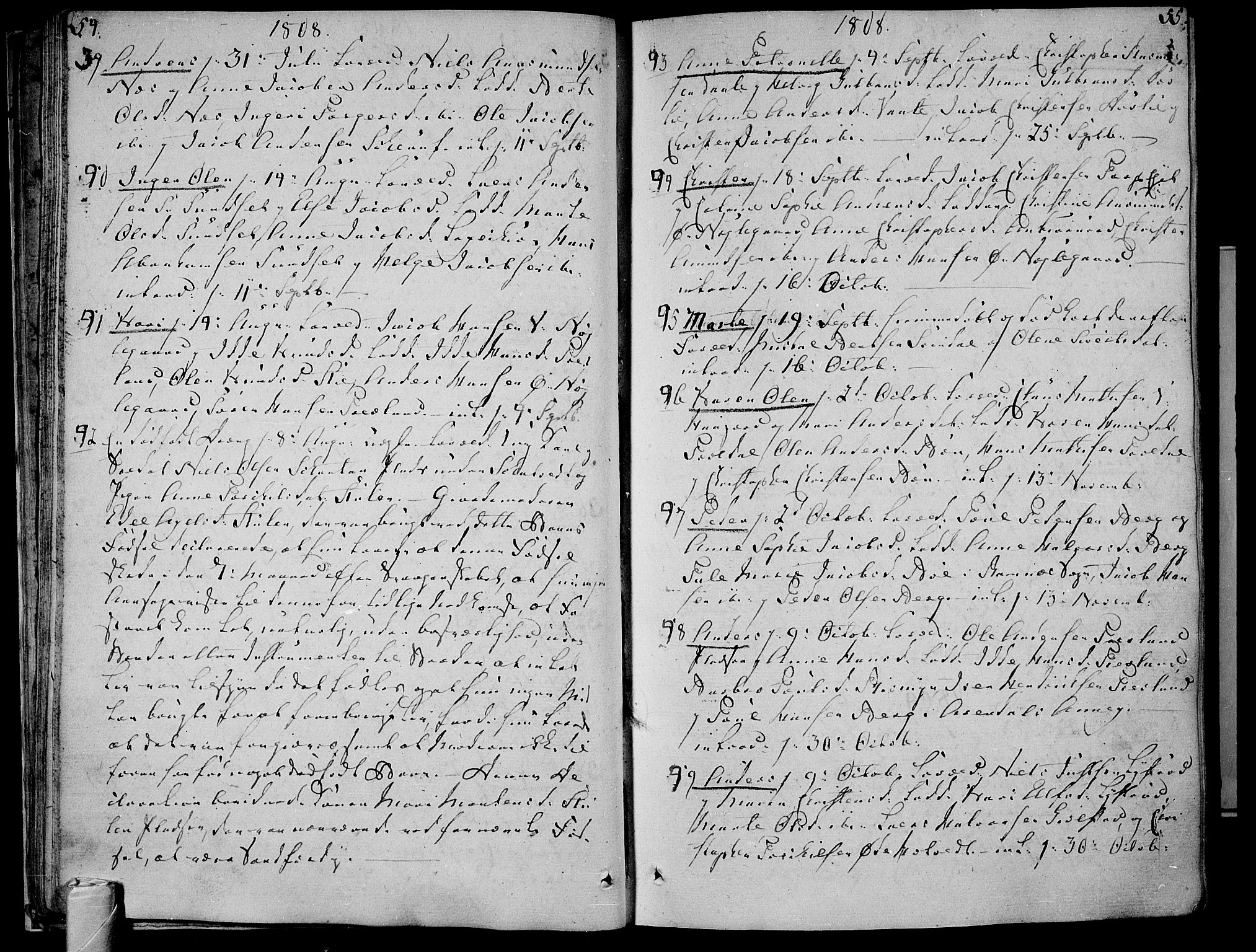 Andebu kirkebøker, AV/SAKO-A-336/F/Fa/L0003: Parish register (official) no. 3 /1, 1803-1828, p. 54-55