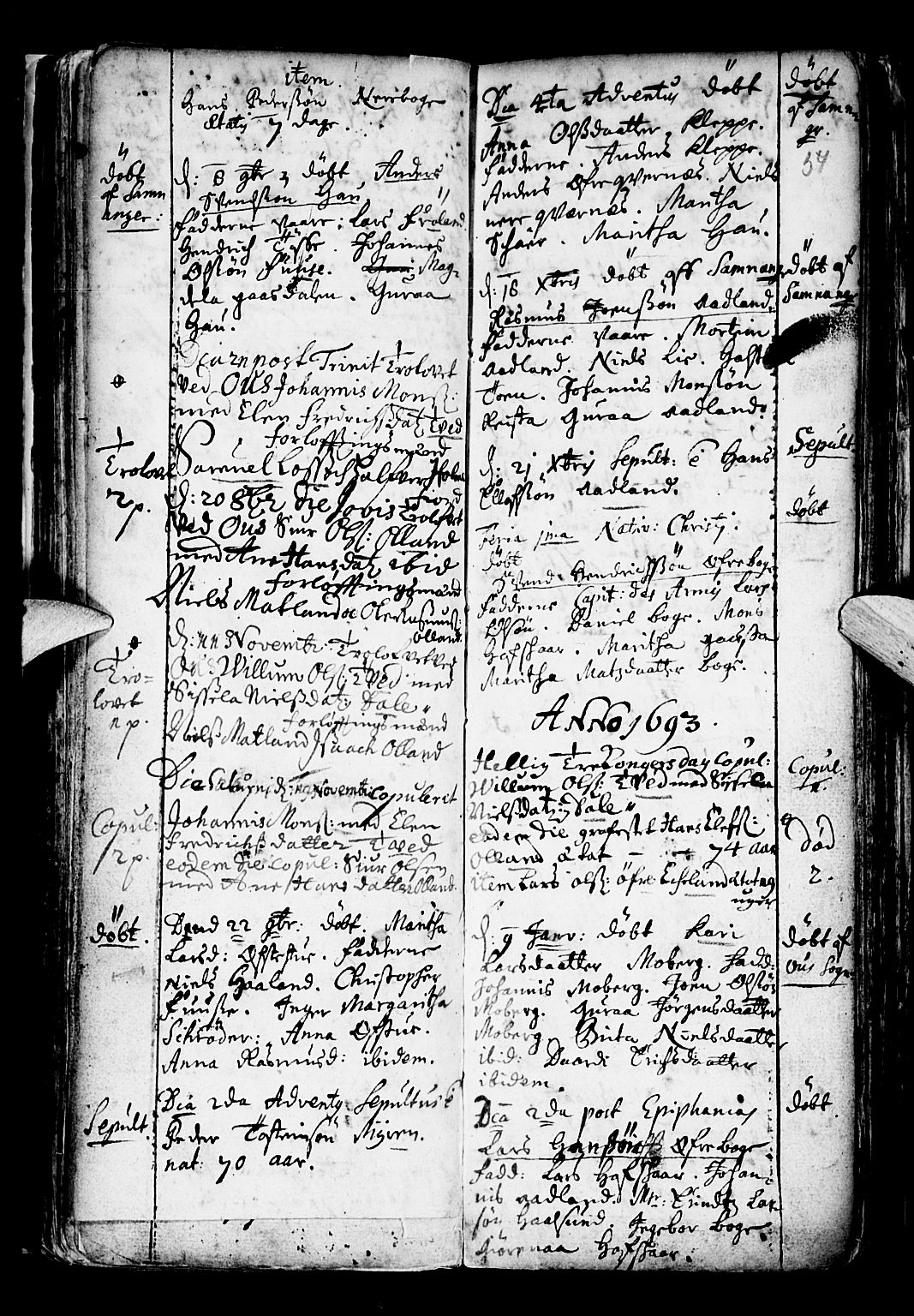 Os sokneprestembete, SAB/A-99929: Parish register (official) no. A 6, 1669-1719, p. 54