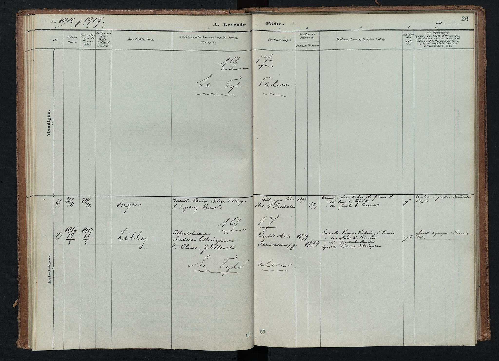 Tynset prestekontor, SAH/PREST-058/H/Ha/Haa/L0024: Parish register (official) no. 24, 1885-1916, p. 26