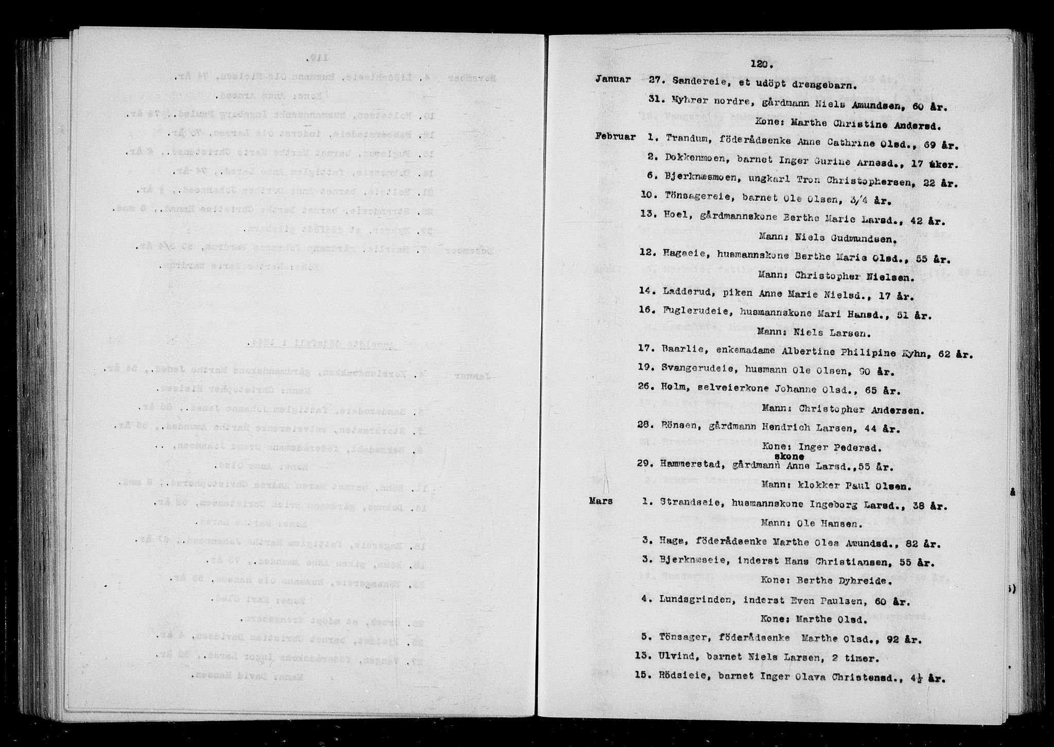 Eidsvoll tingrett, SAO/A-10371/H/Ha/Haa/L0001: Dødsmeldingsprotokoll - Eidsvoll lensmannsdistrikt, 1815-1865, p. 120