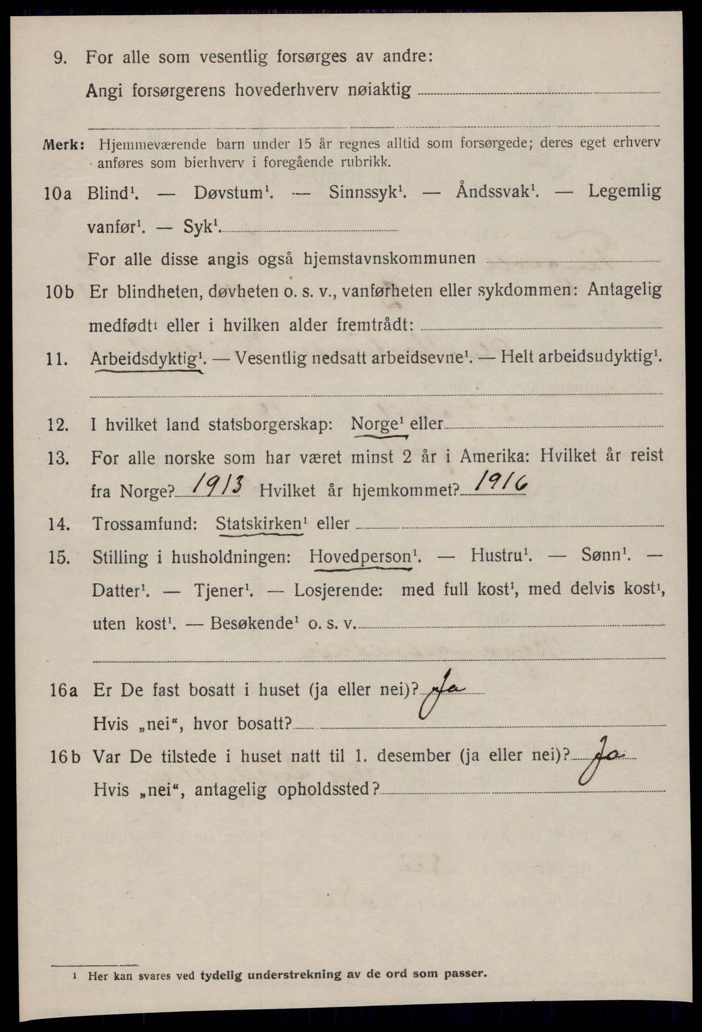 SAT, 1920 census for Tingvoll, 1920, p. 1169