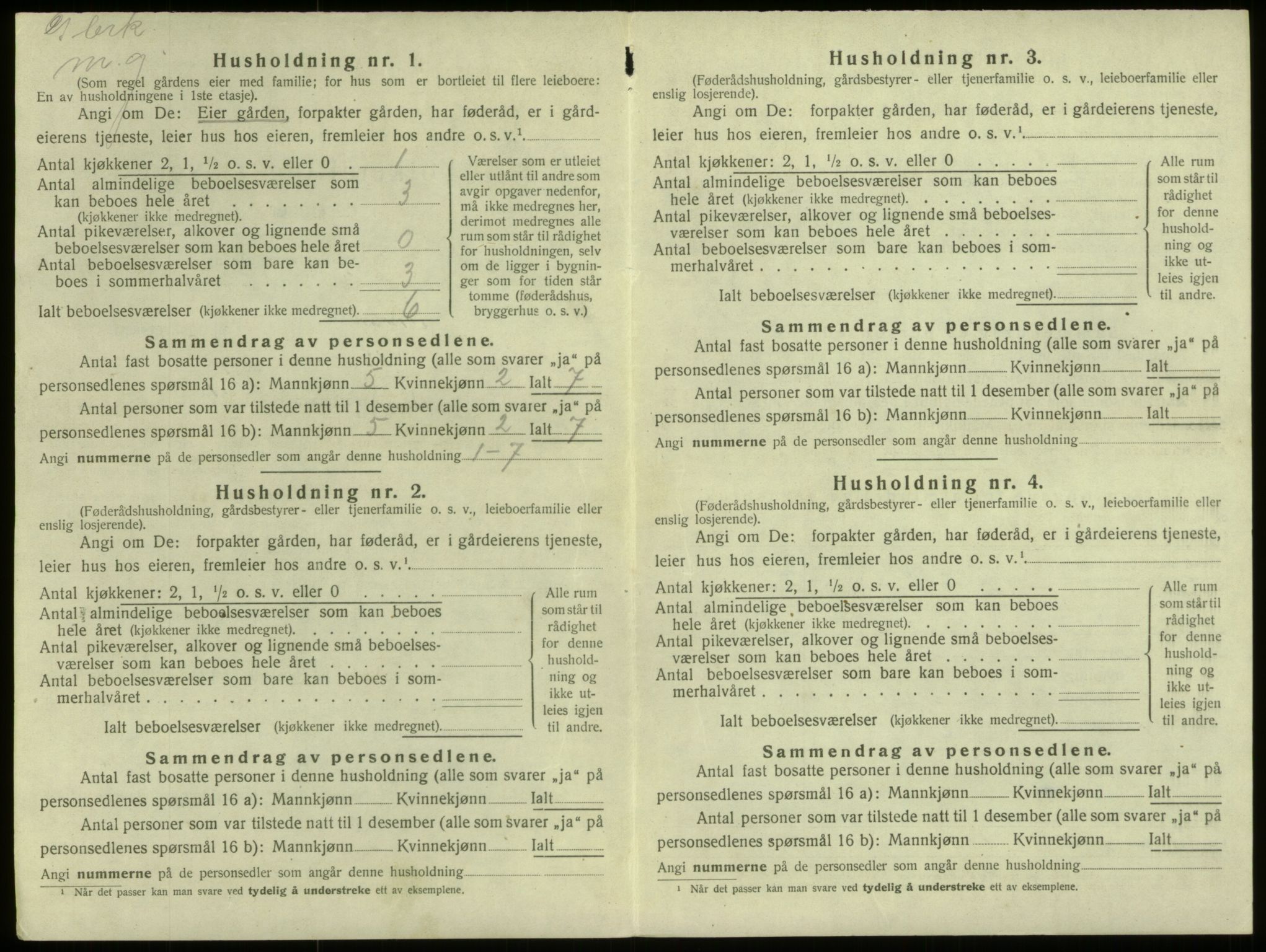 SAB, 1920 census for Selje, 1920, p. 202