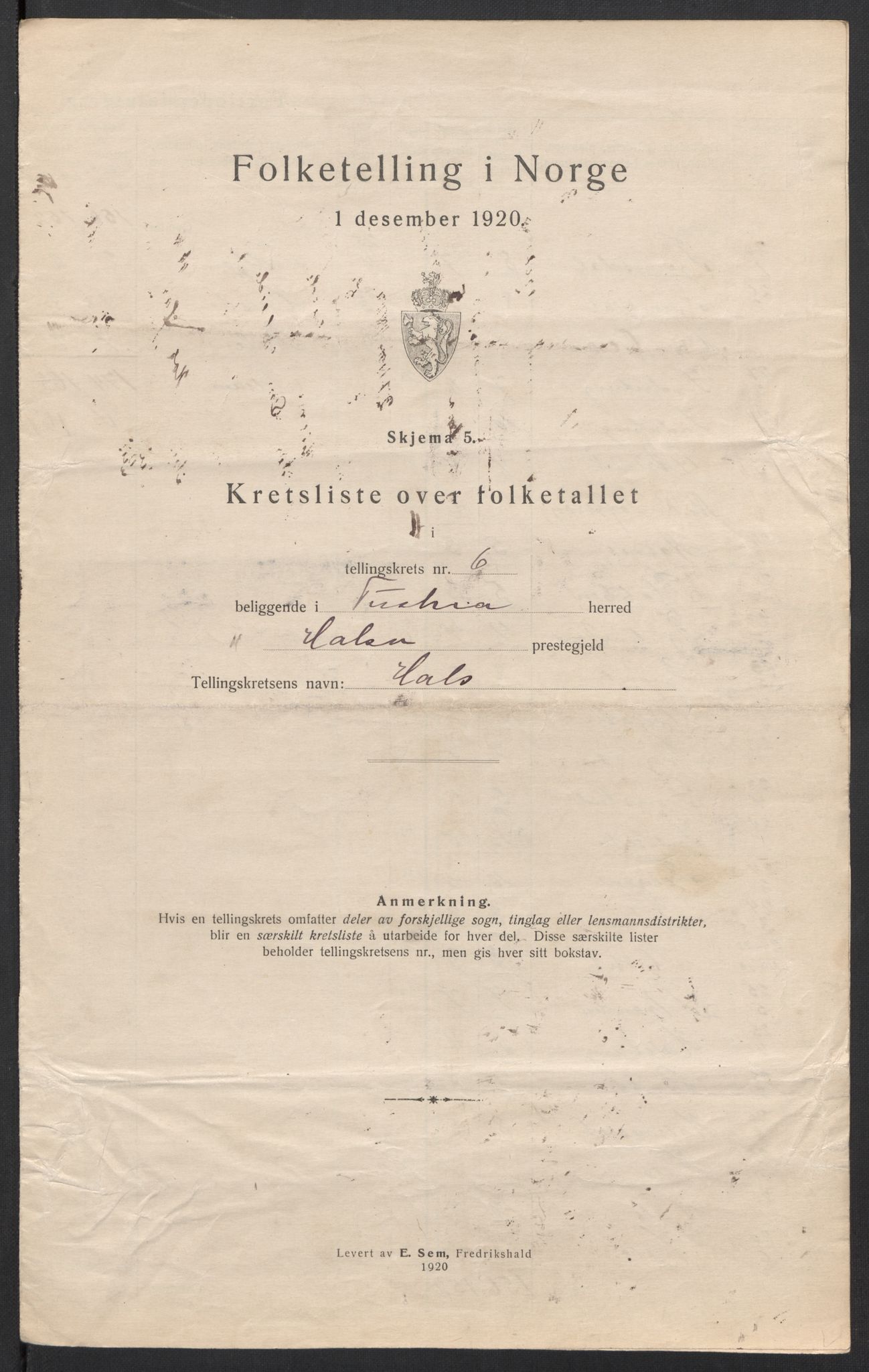 SAT, 1920 census for Tustna, 1920, p. 21