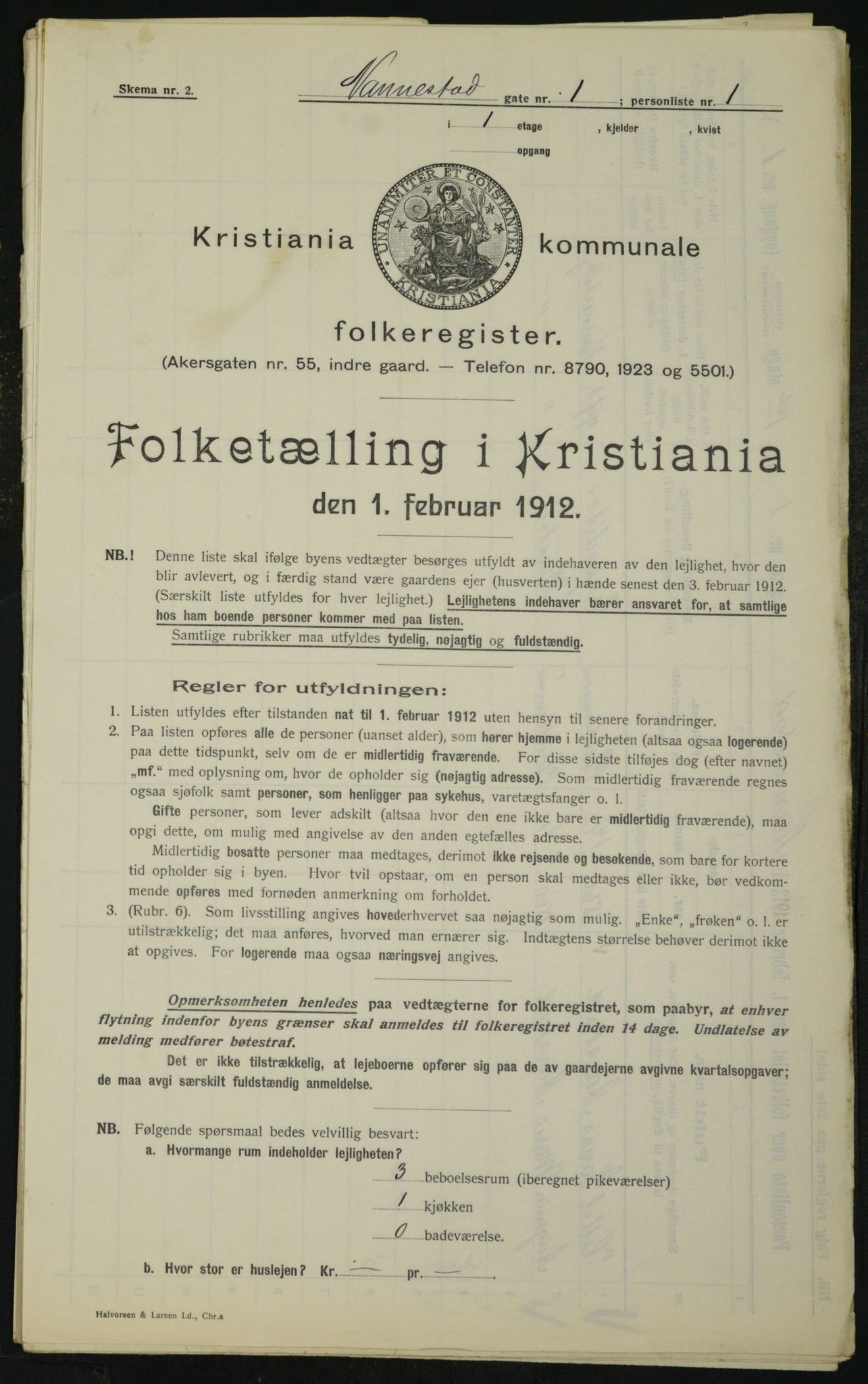 OBA, Municipal Census 1912 for Kristiania, 1912, p. 69593