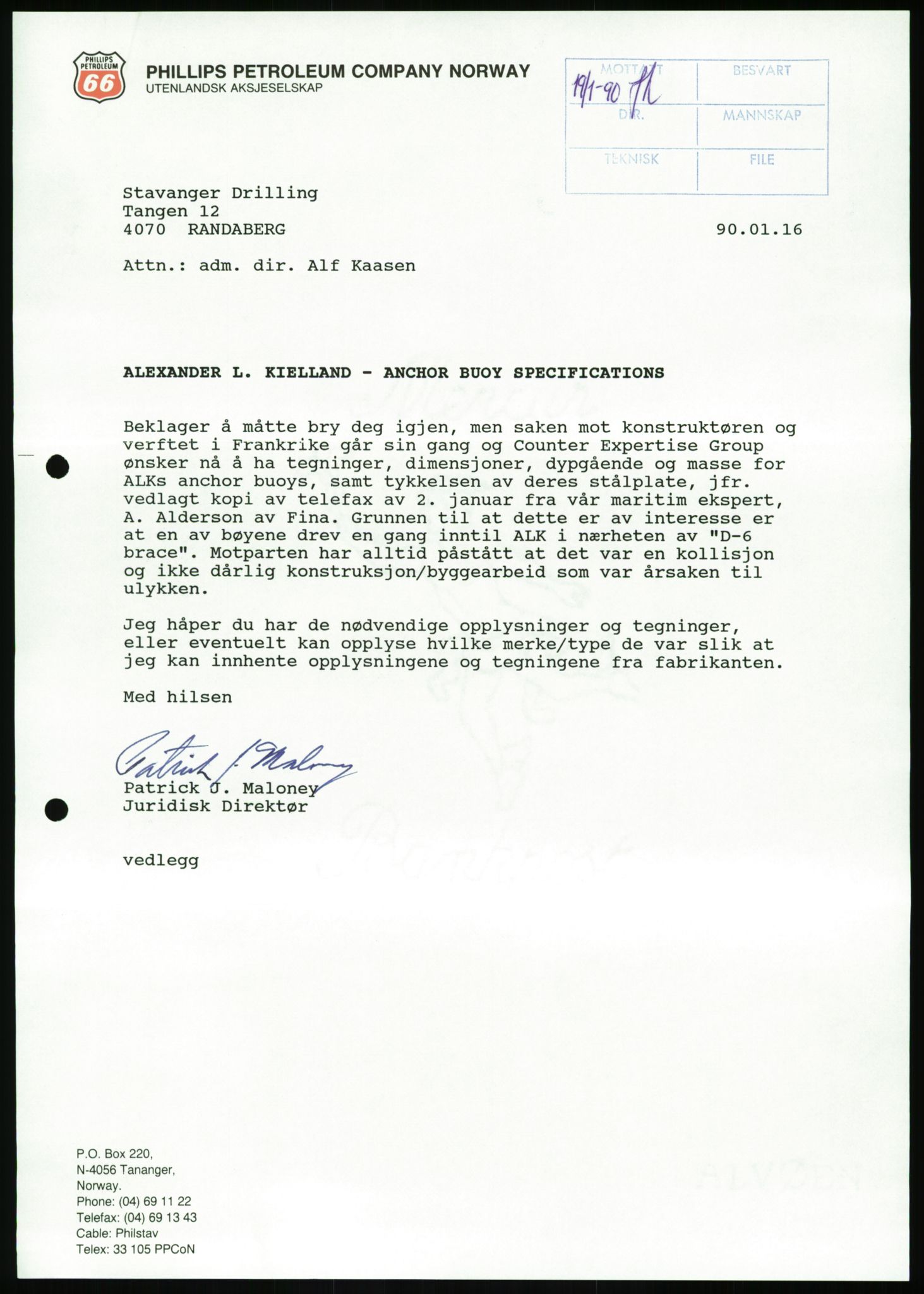 Pa 1503 - Stavanger Drilling AS, AV/SAST-A-101906/Da/L0006: Alexander L. Kielland - Rettssak i Paris, 1985, p. 456