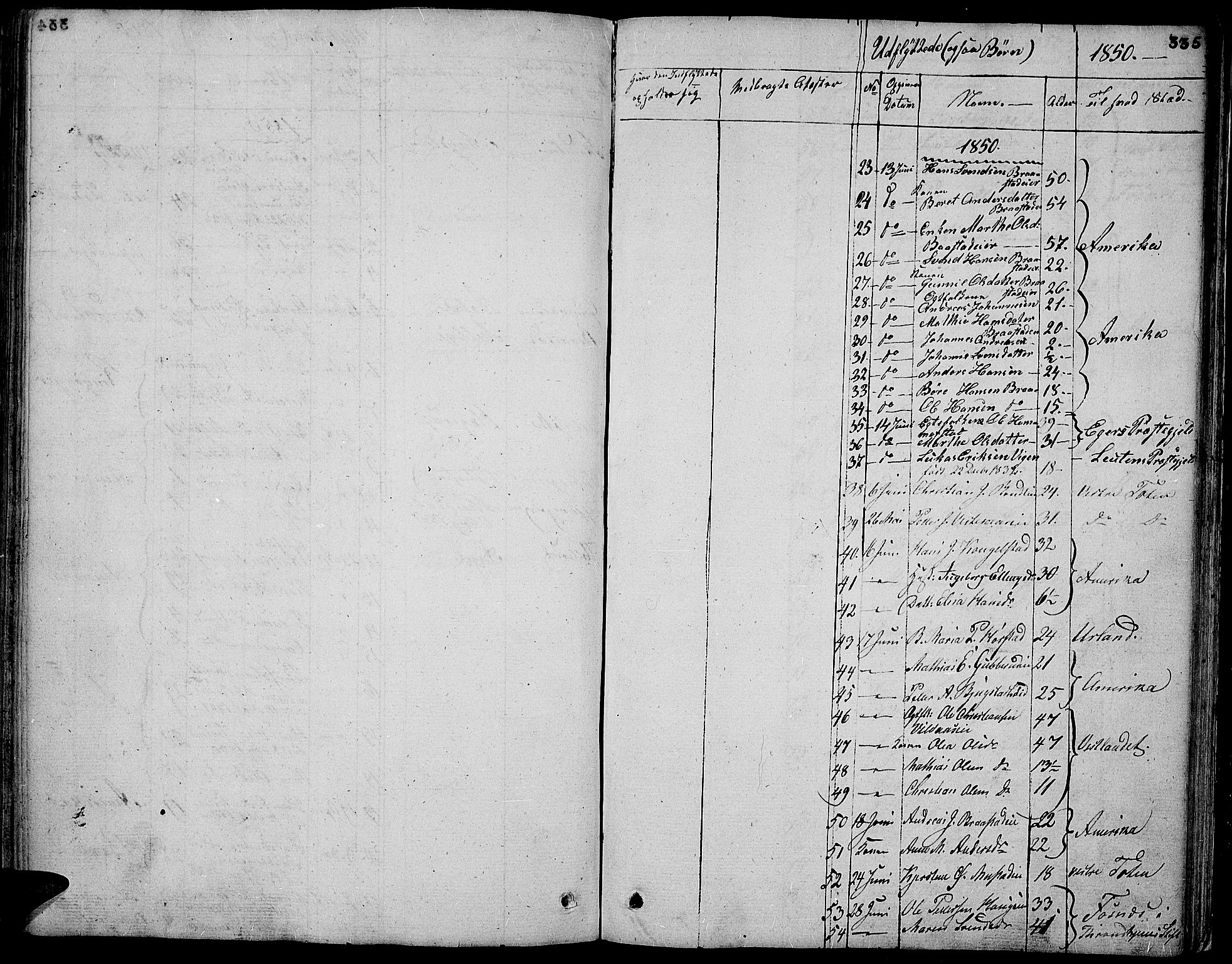Vardal prestekontor, SAH/PREST-100/H/Ha/Hab/L0004: Parish register (copy) no. 4, 1831-1853, p. 335