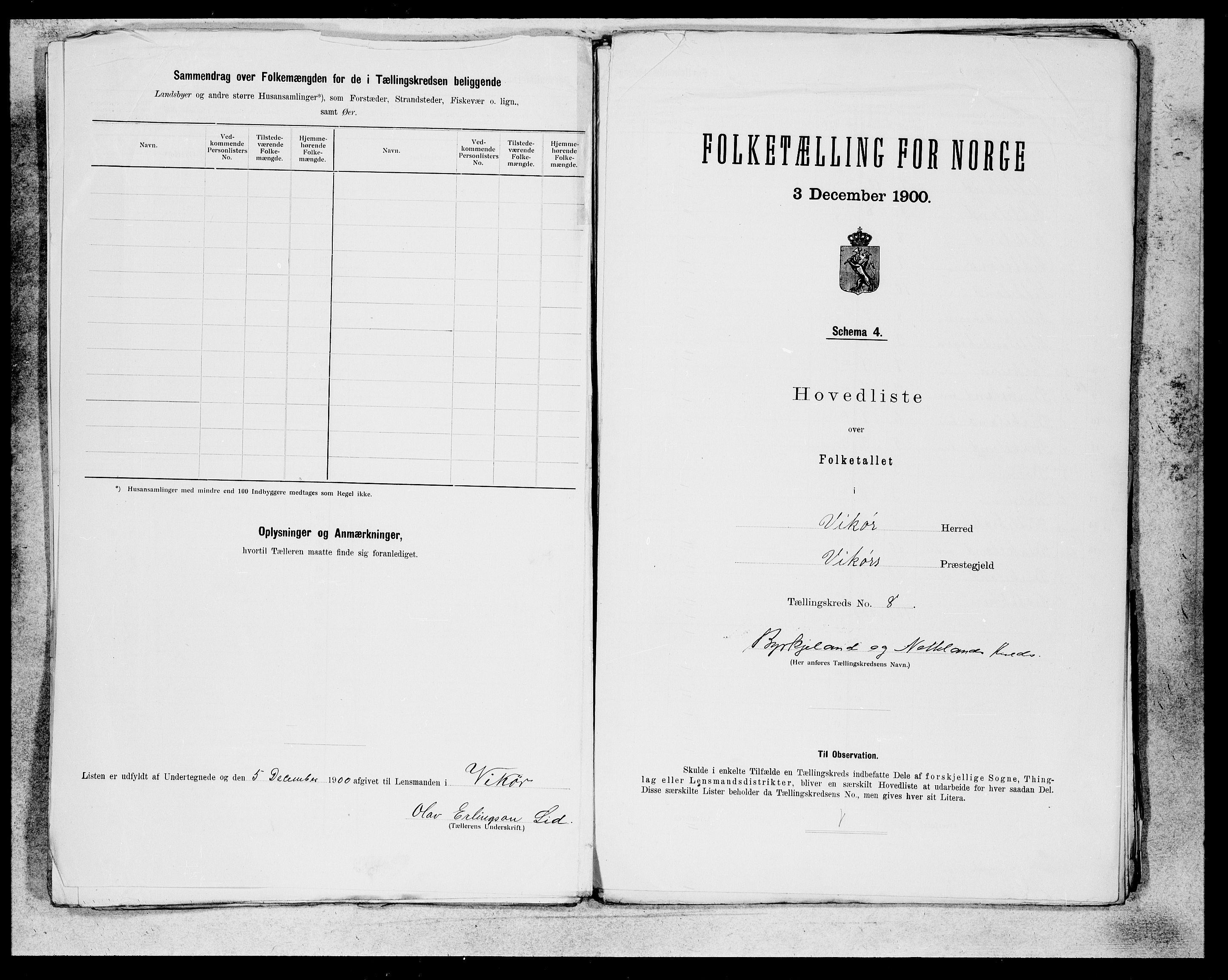 SAB, 1900 census for Kvam, 1900, p. 15