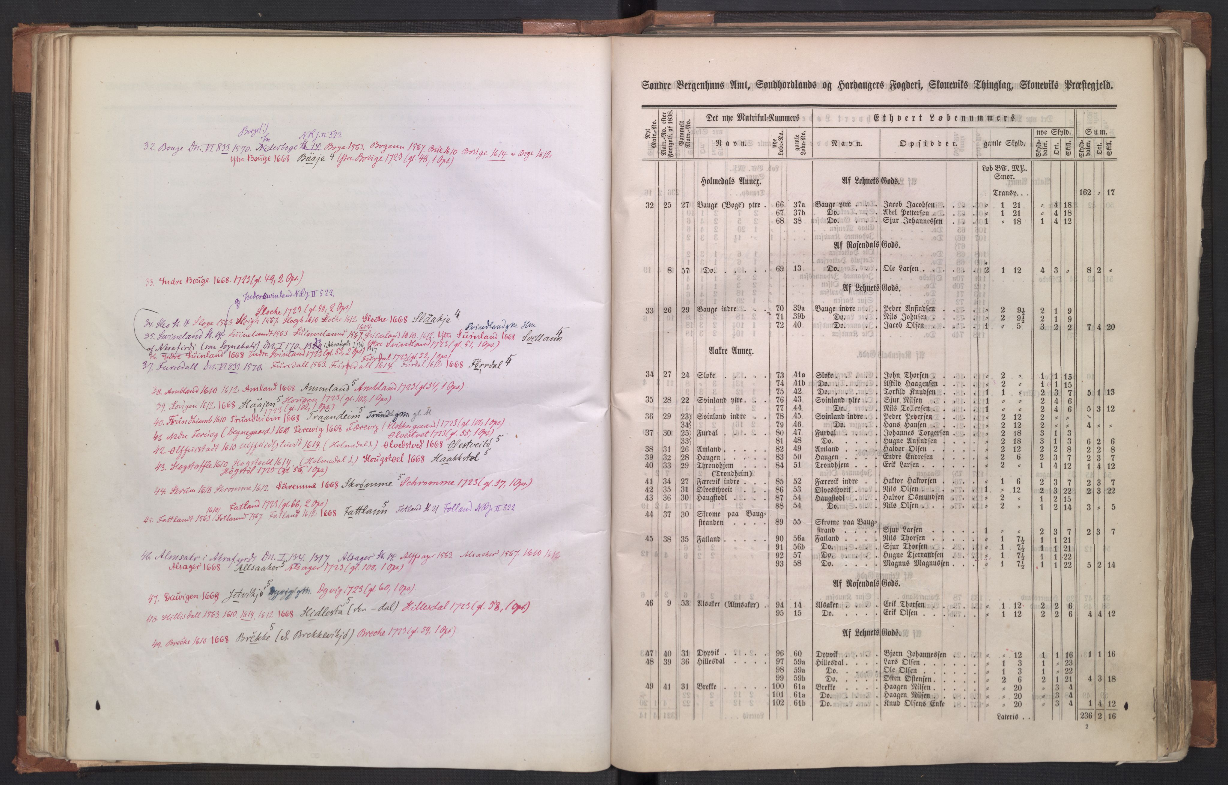 Rygh, RA/PA-0034/F/Fb/L0011: Matrikkelen for 1838 - Søndre Bergenhus amt (Hordaaland fylke), 1838