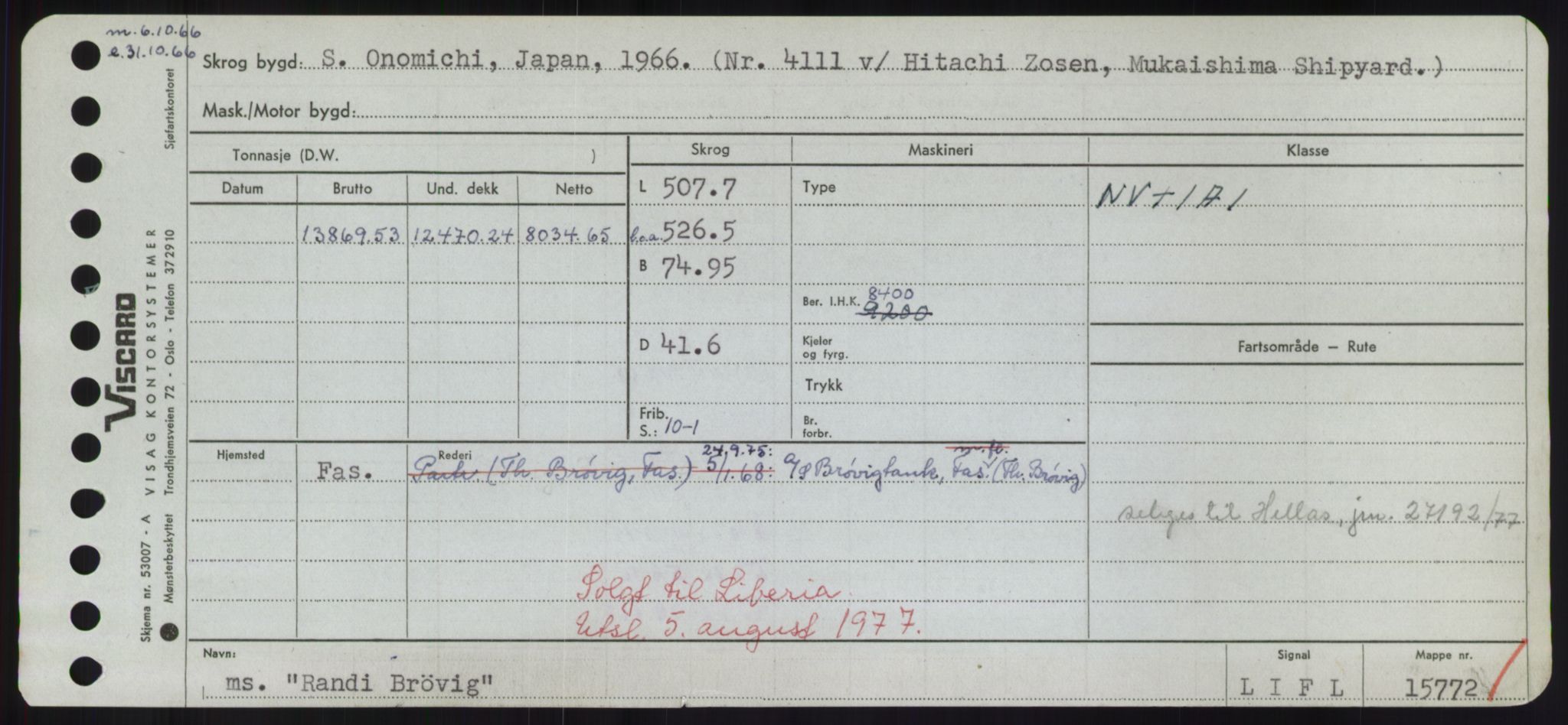 Sjøfartsdirektoratet med forløpere, Skipsmålingen, RA/S-1627/H/Hd/L0030: Fartøy, Q-Riv, p. 181