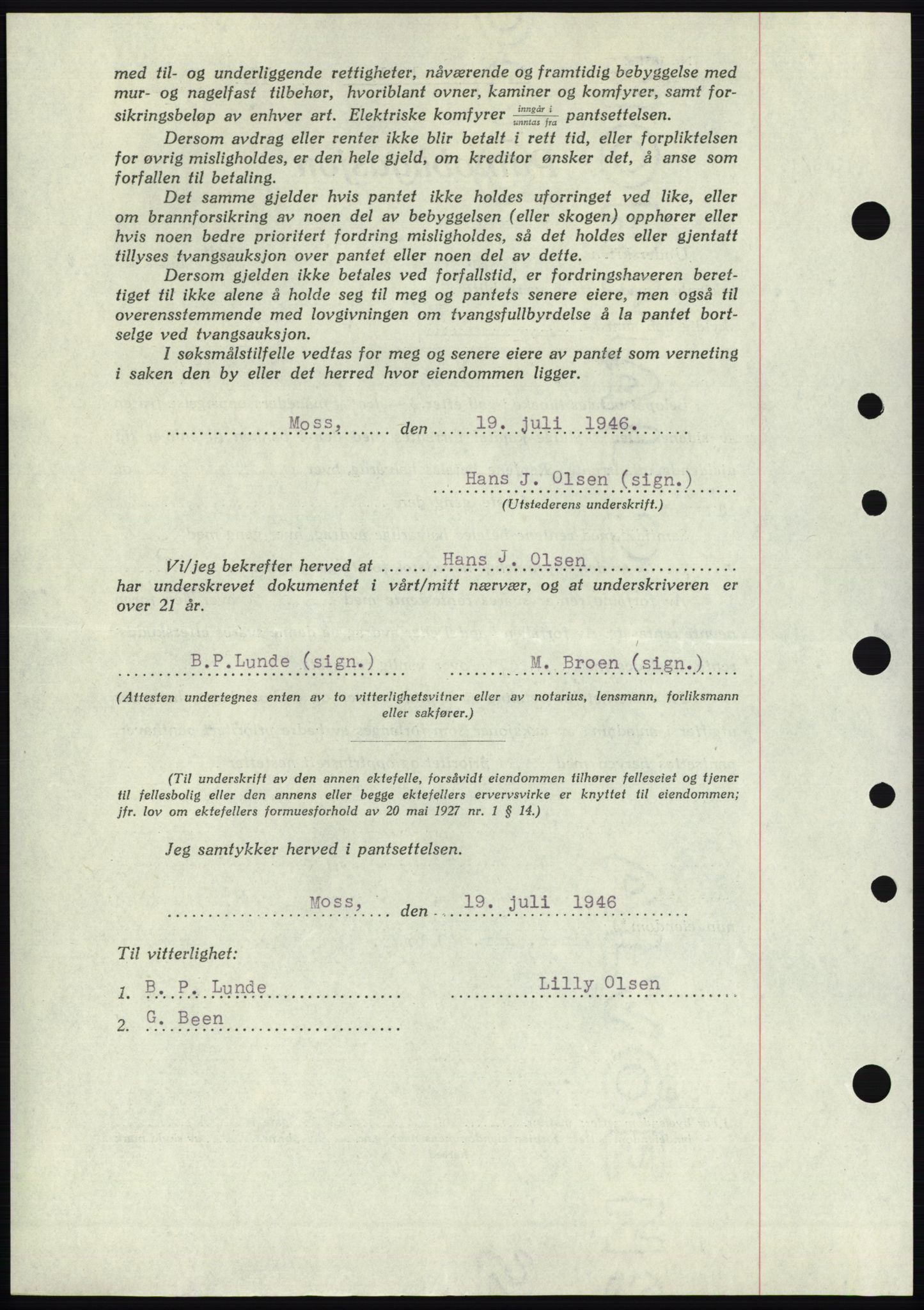 Moss sorenskriveri, SAO/A-10168: Mortgage book no. B15, 1946-1946, Diary no: : 1681/1946