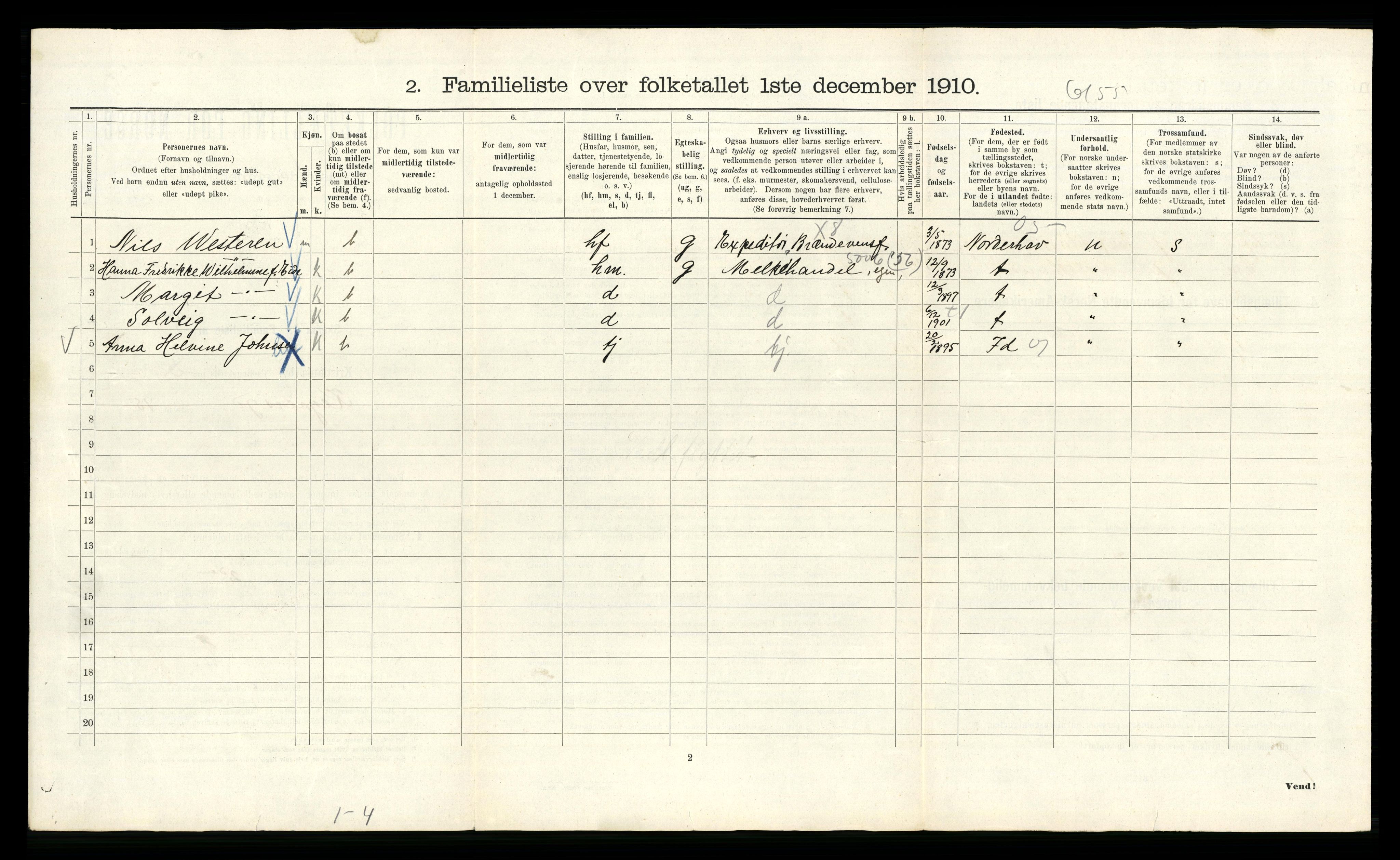 RA, 1910 census for Kristiania, 1910, p. 48134