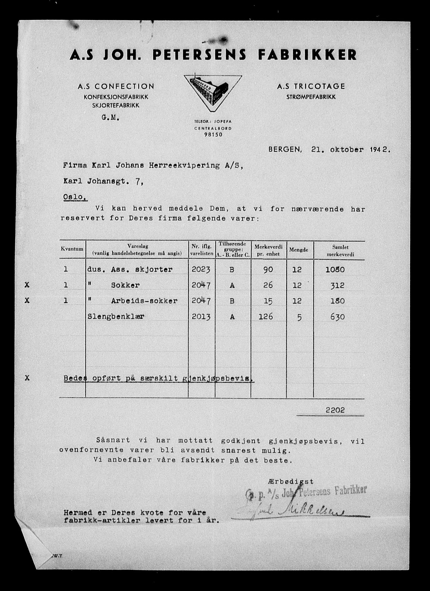 Justisdepartementet, Tilbakeføringskontoret for inndratte formuer, AV/RA-S-1564/H/Hc/Hcc/L0949: --, 1945-1947, p. 157