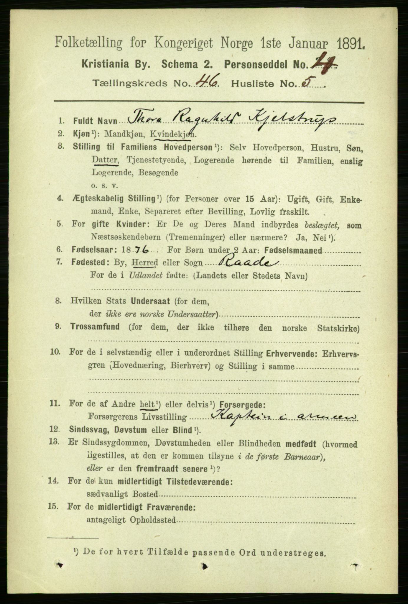 RA, 1891 census for 0301 Kristiania, 1891, p. 28013