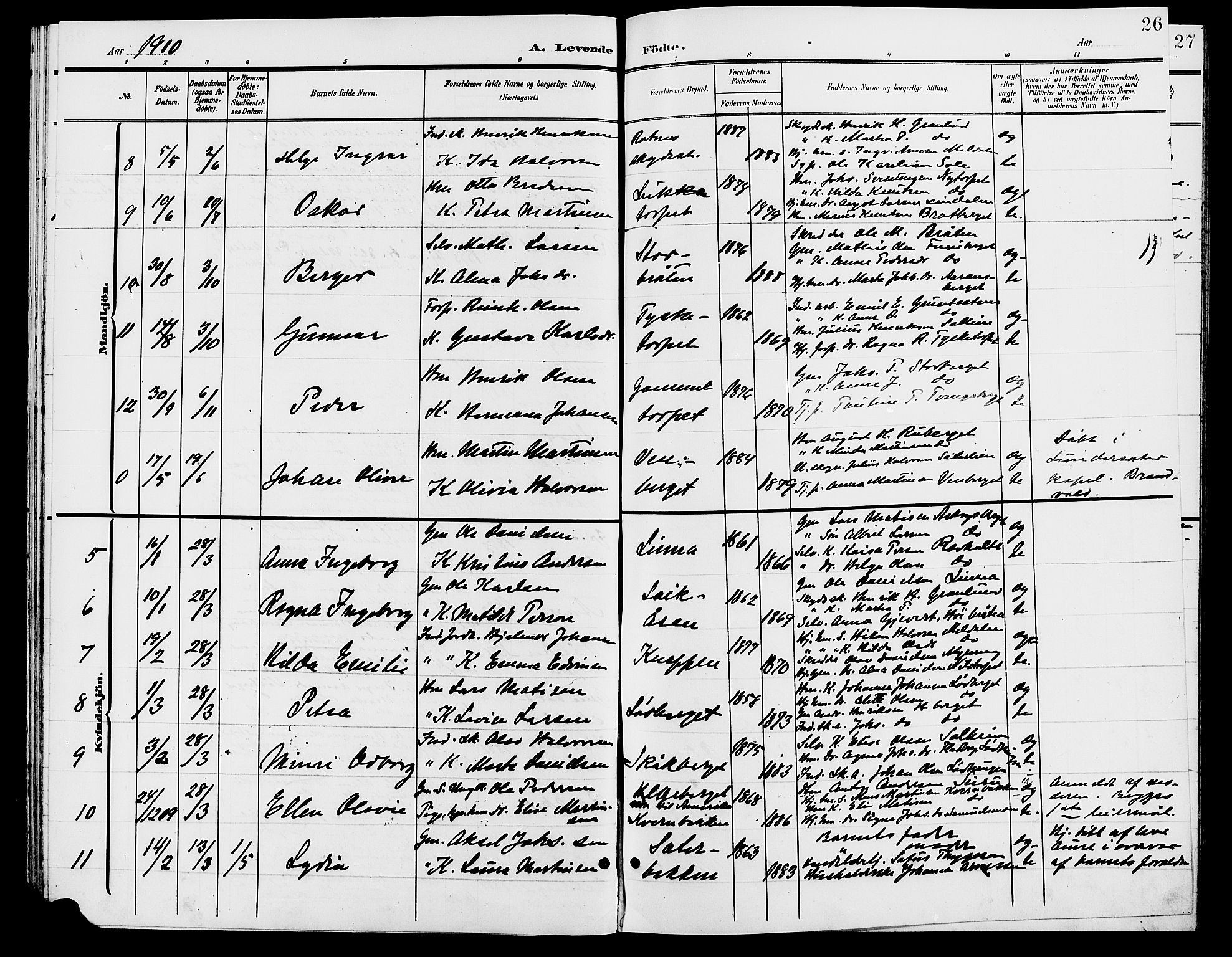 Grue prestekontor, AV/SAH-PREST-036/H/Ha/Hab/L0006: Parish register (copy) no. 6, 1902-1910, p. 26