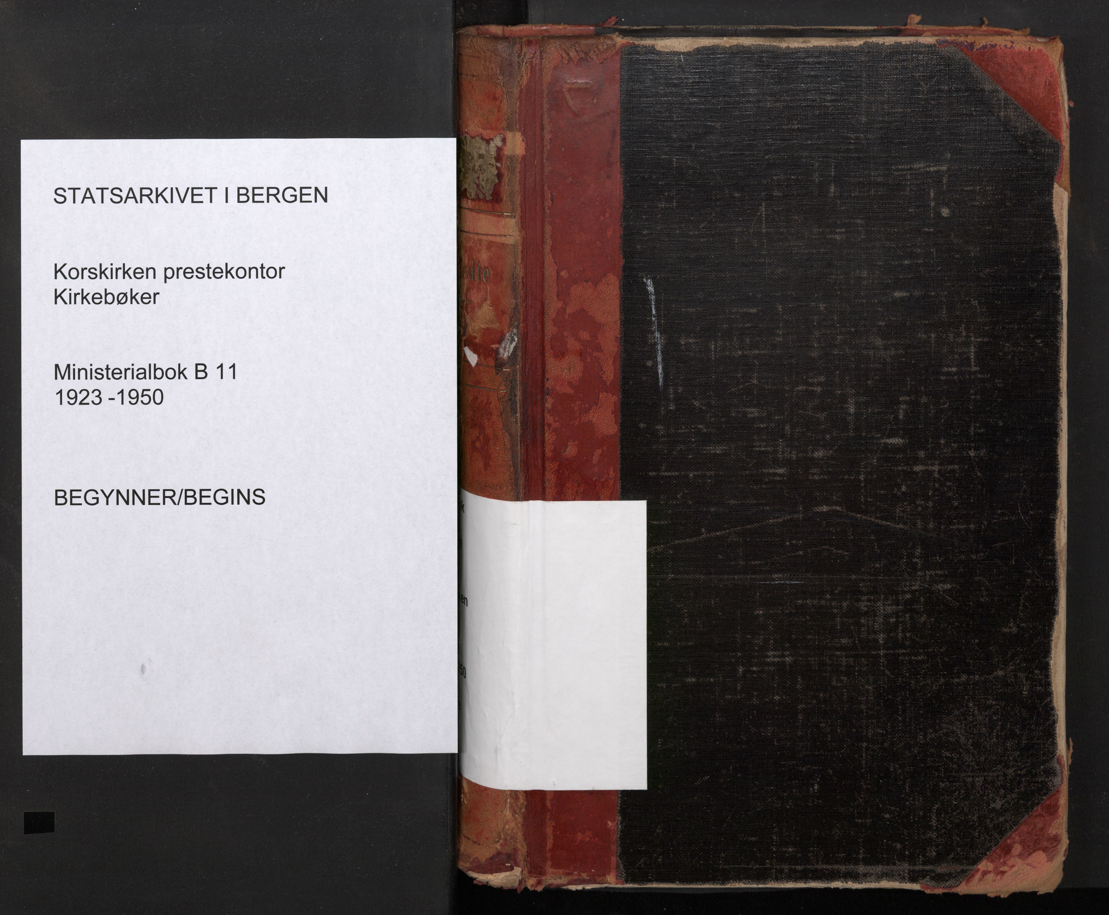 Korskirken sokneprestembete, AV/SAB-A-76101/H/Haa/L0024: Parish register (official) no. B 11, 1923-1950
