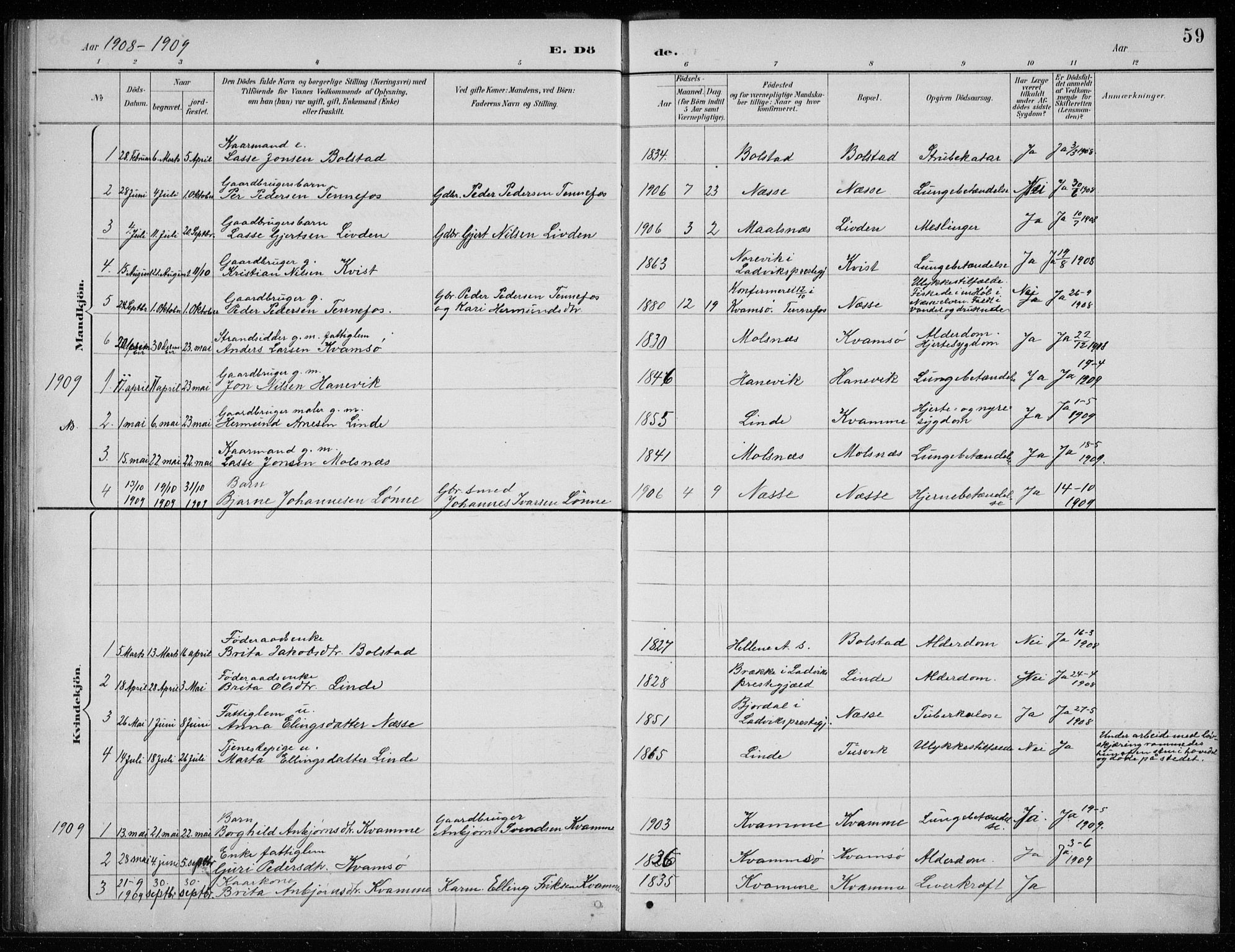 Balestrand sokneprestembete, AV/SAB-A-79601/H/Hab/Habc/L0003: Parish register (copy) no. C 3, 1895-1927, p. 59