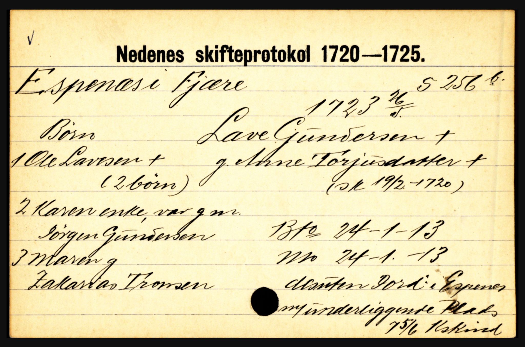 Nedenes sorenskriveri før 1824, AV/SAK-1221-0007/H, p. 6415