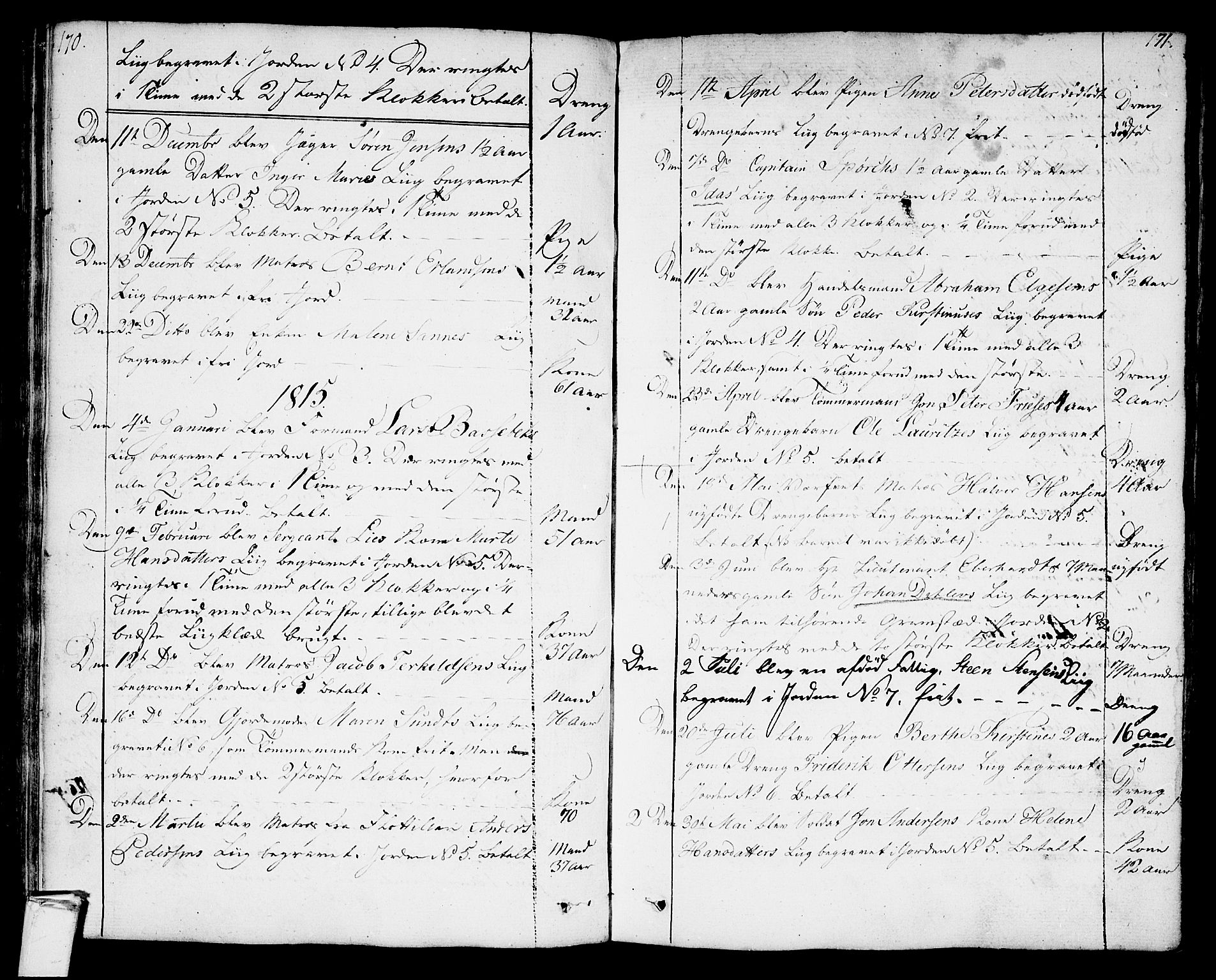 Stavern kirkebøker, AV/SAKO-A-318/F/Fa/L0004: Parish register (official) no. 4, 1809-1816, p. 170-171