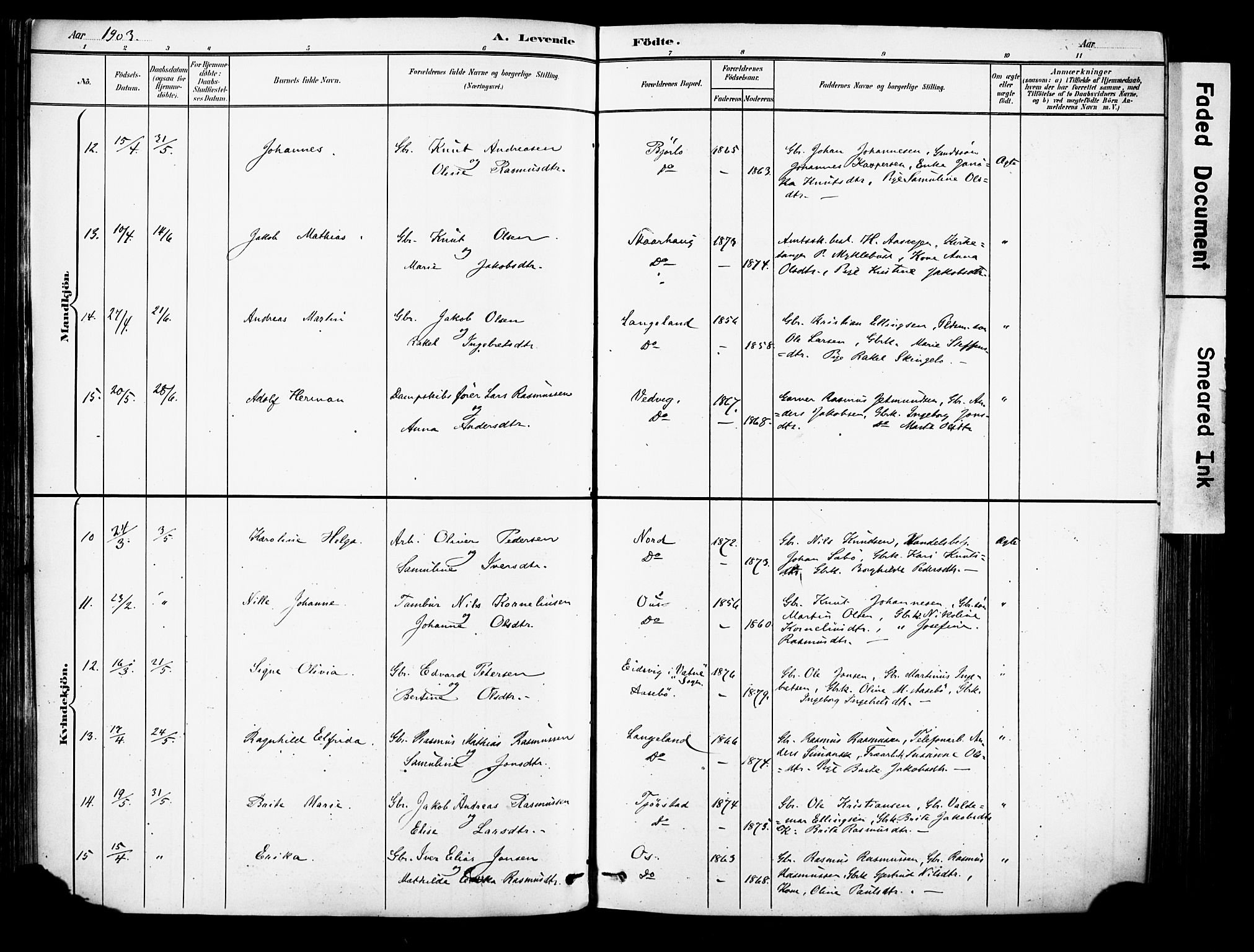 Eid sokneprestembete, AV/SAB-A-82301/H/Haa/Haab/L0001: Parish register (official) no. B 1, 1879-1906