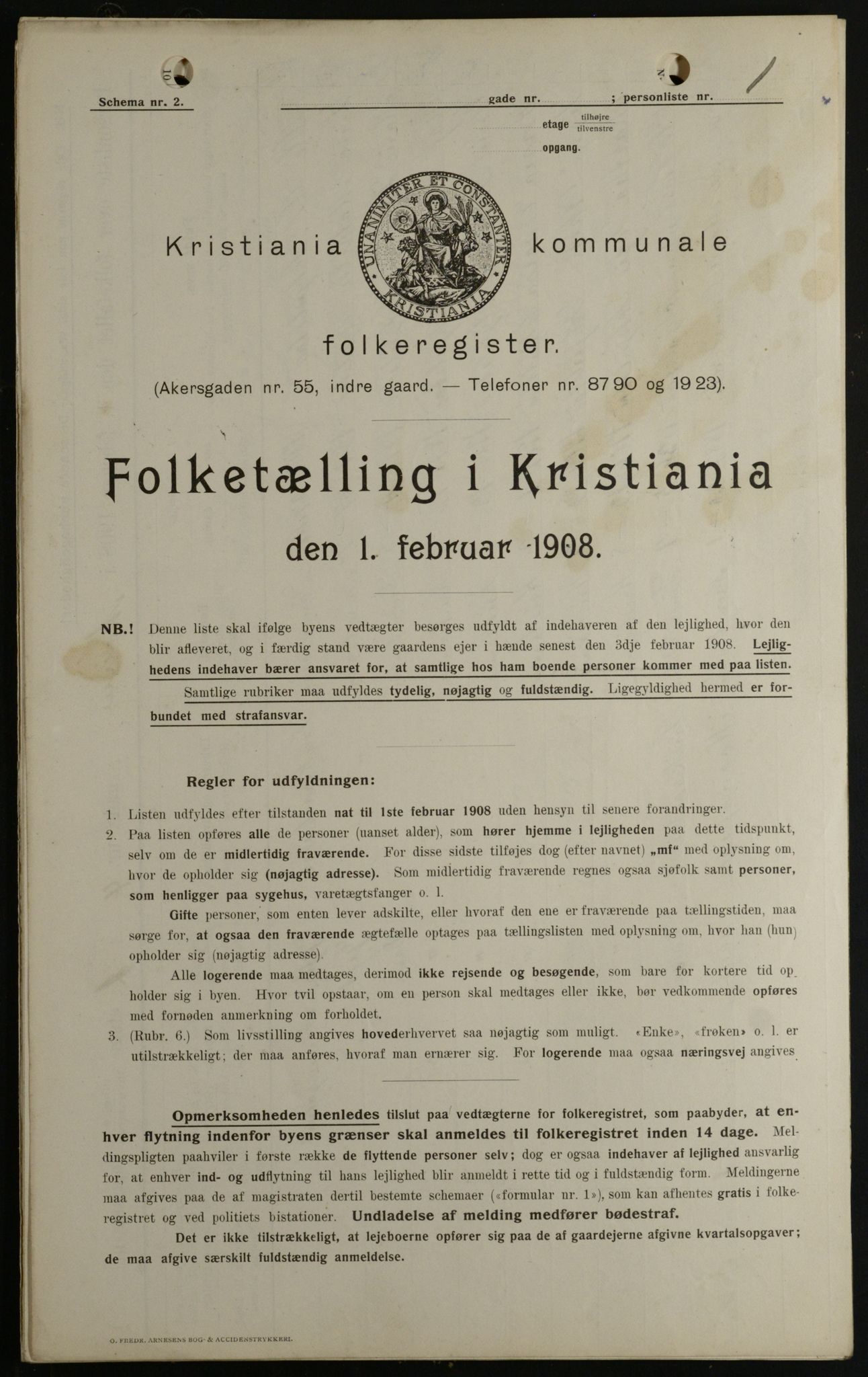 OBA, Municipal Census 1908 for Kristiania, 1908, p. 64034