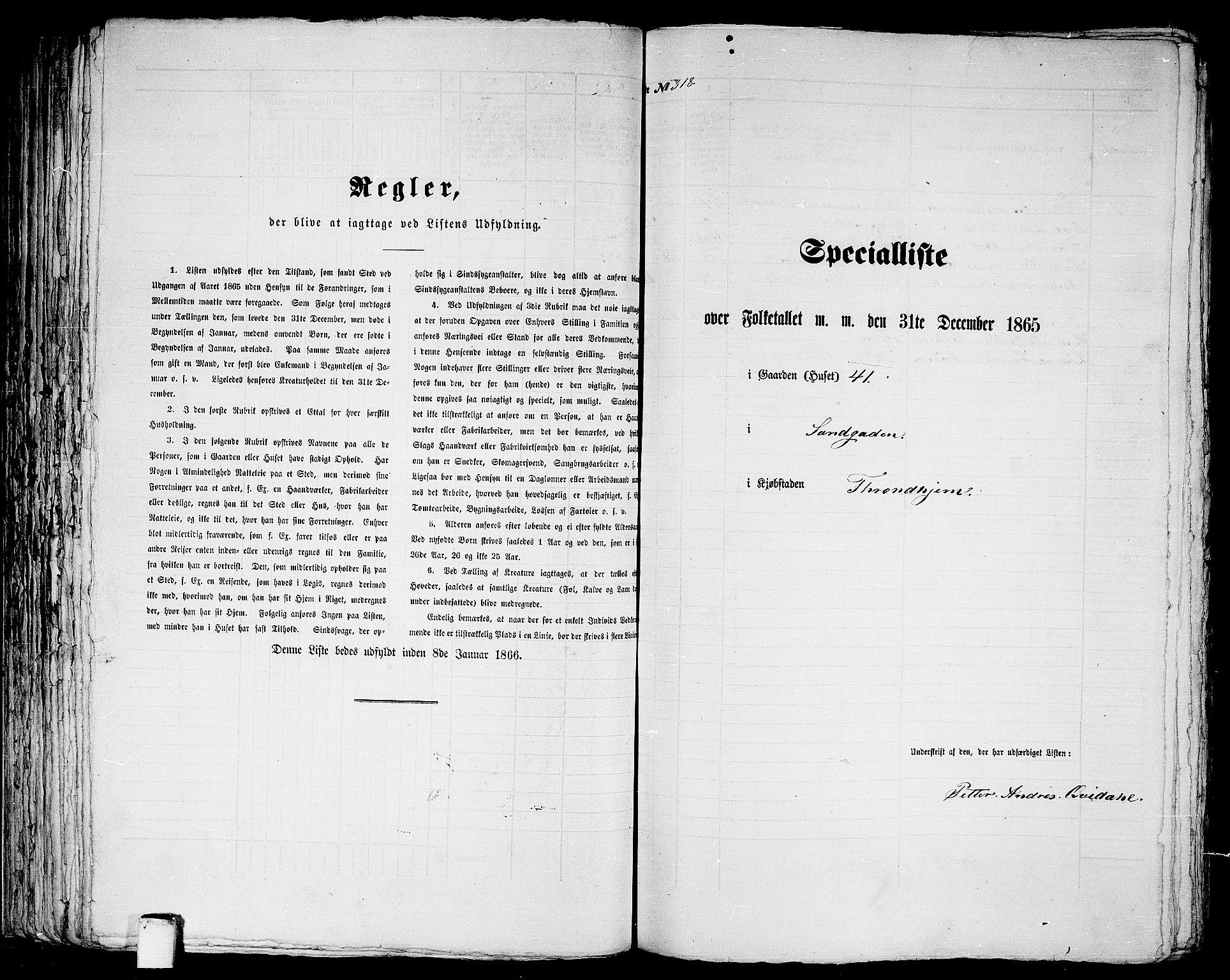 RA, 1865 census for Trondheim, 1865, p. 675