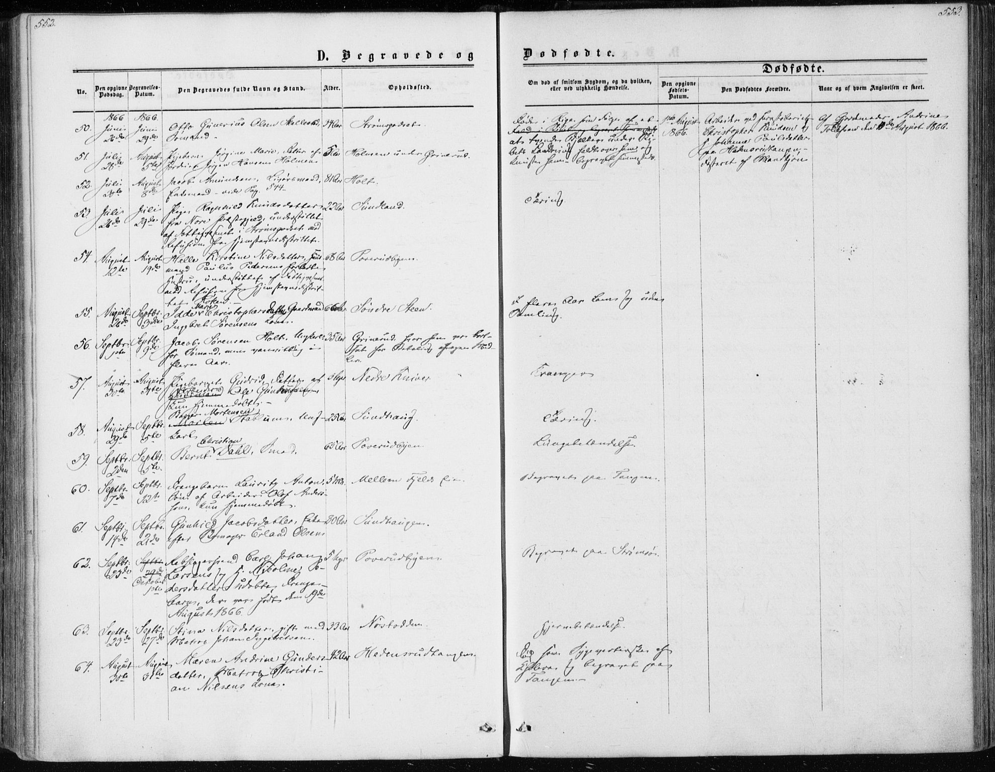 Skoger kirkebøker, SAKO/A-59/F/Fa/L0004: Parish register (official) no. I 4, 1862-1872, p. 552-553