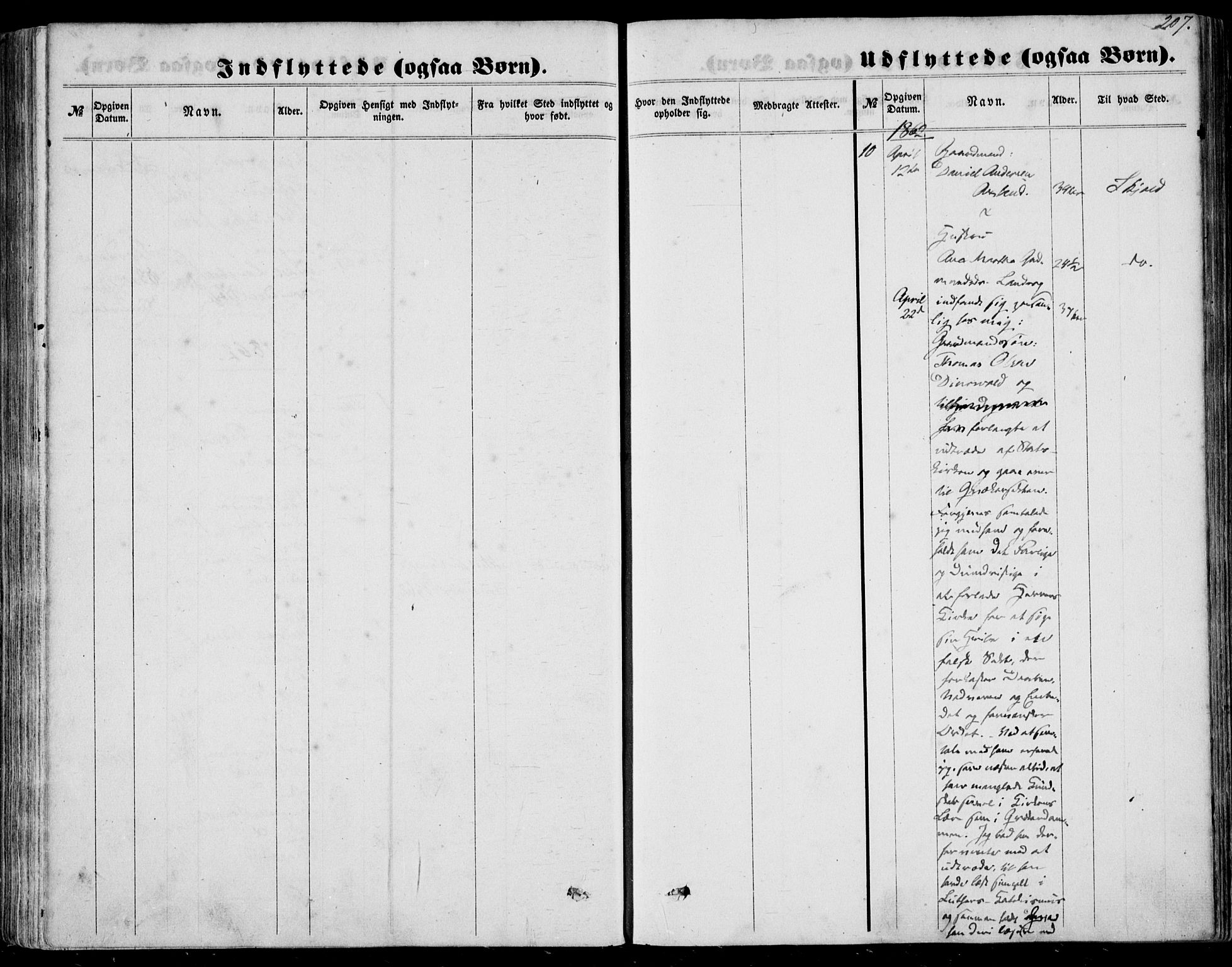 Nedstrand sokneprestkontor, SAST/A-101841/01/IV: Parish register (official) no. A 9, 1861-1876, p. 207