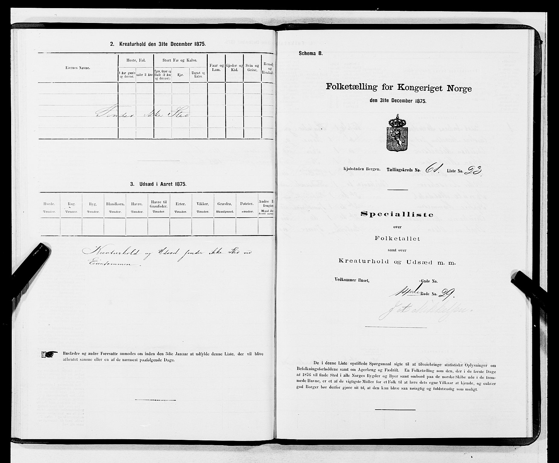 SAB, 1875 census for 1301 Bergen, 1875, p. 3273