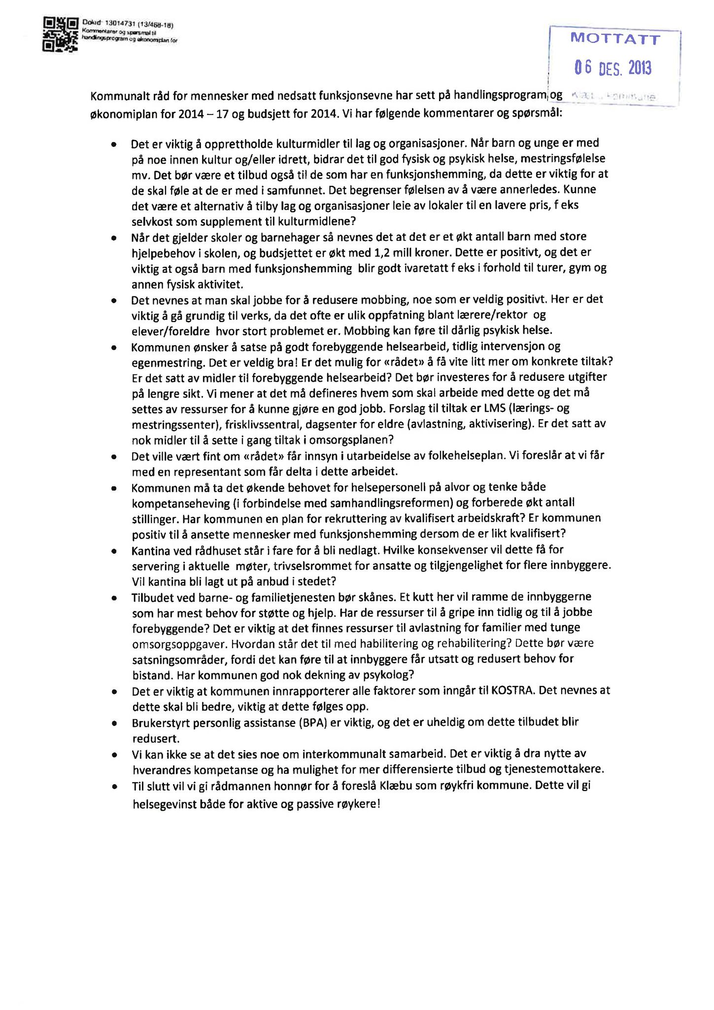 Klæbu Kommune, TRKO/KK/05-UOm/L005: Utvalg for omsorg - Møtedokumenter, 2014, p. 35
