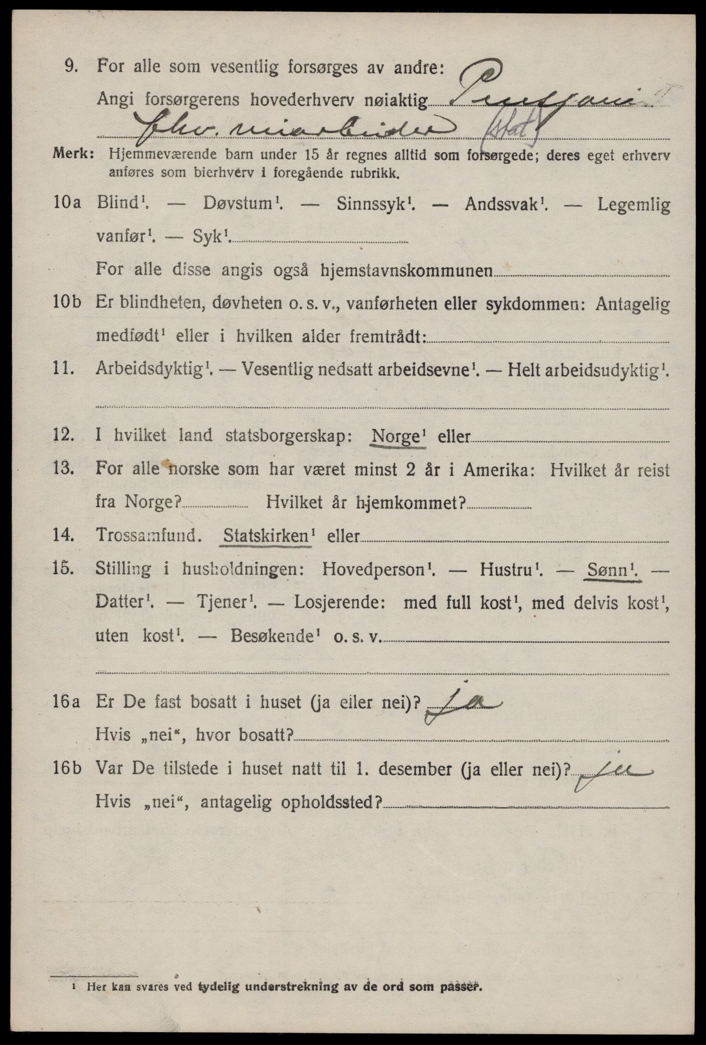 SAKO, 1920 census for Vinje, 1920, p. 1044