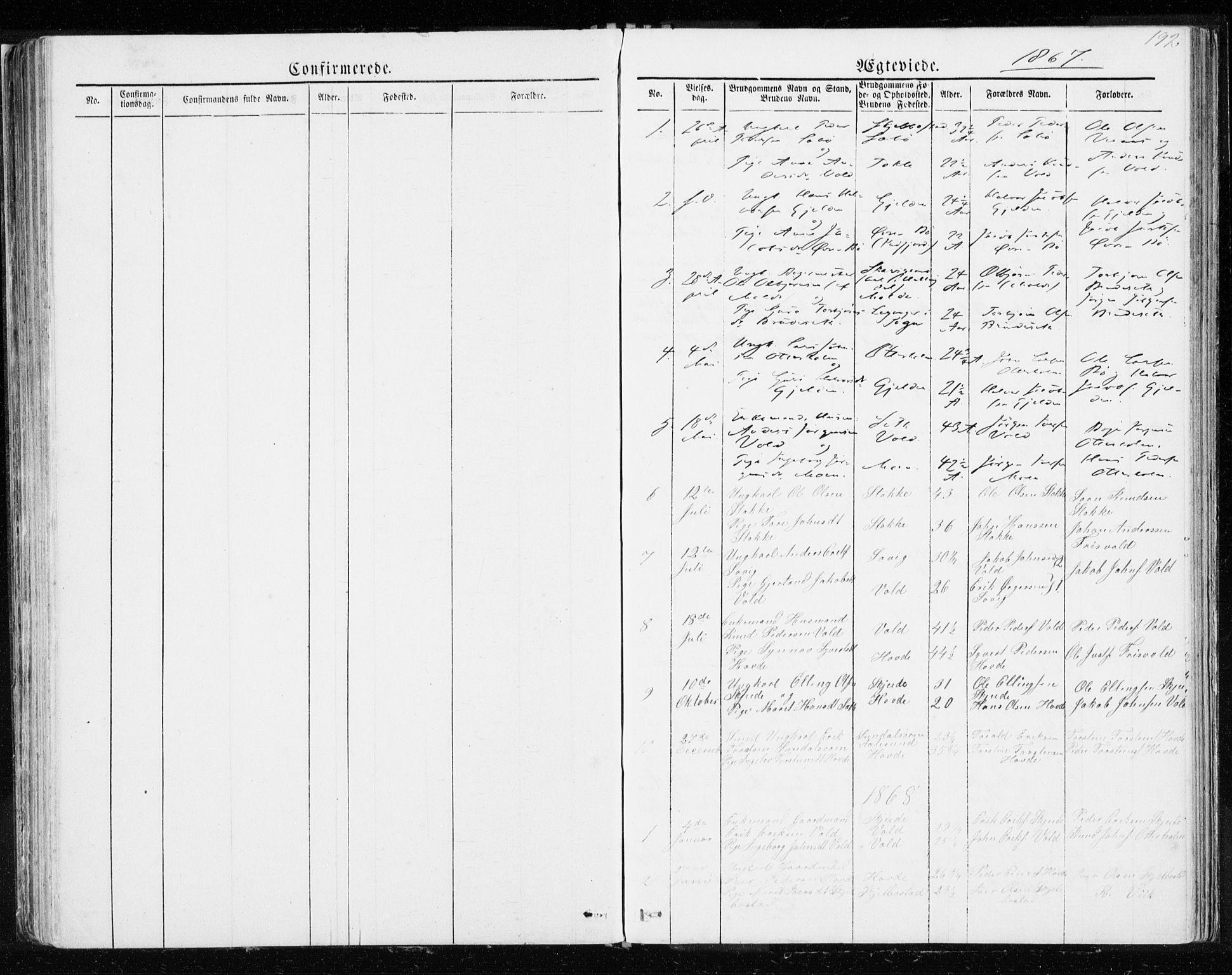 Ministerialprotokoller, klokkerbøker og fødselsregistre - Møre og Romsdal, SAT/A-1454/543/L0564: Parish register (copy) no. 543C02, 1867-1915, p. 192